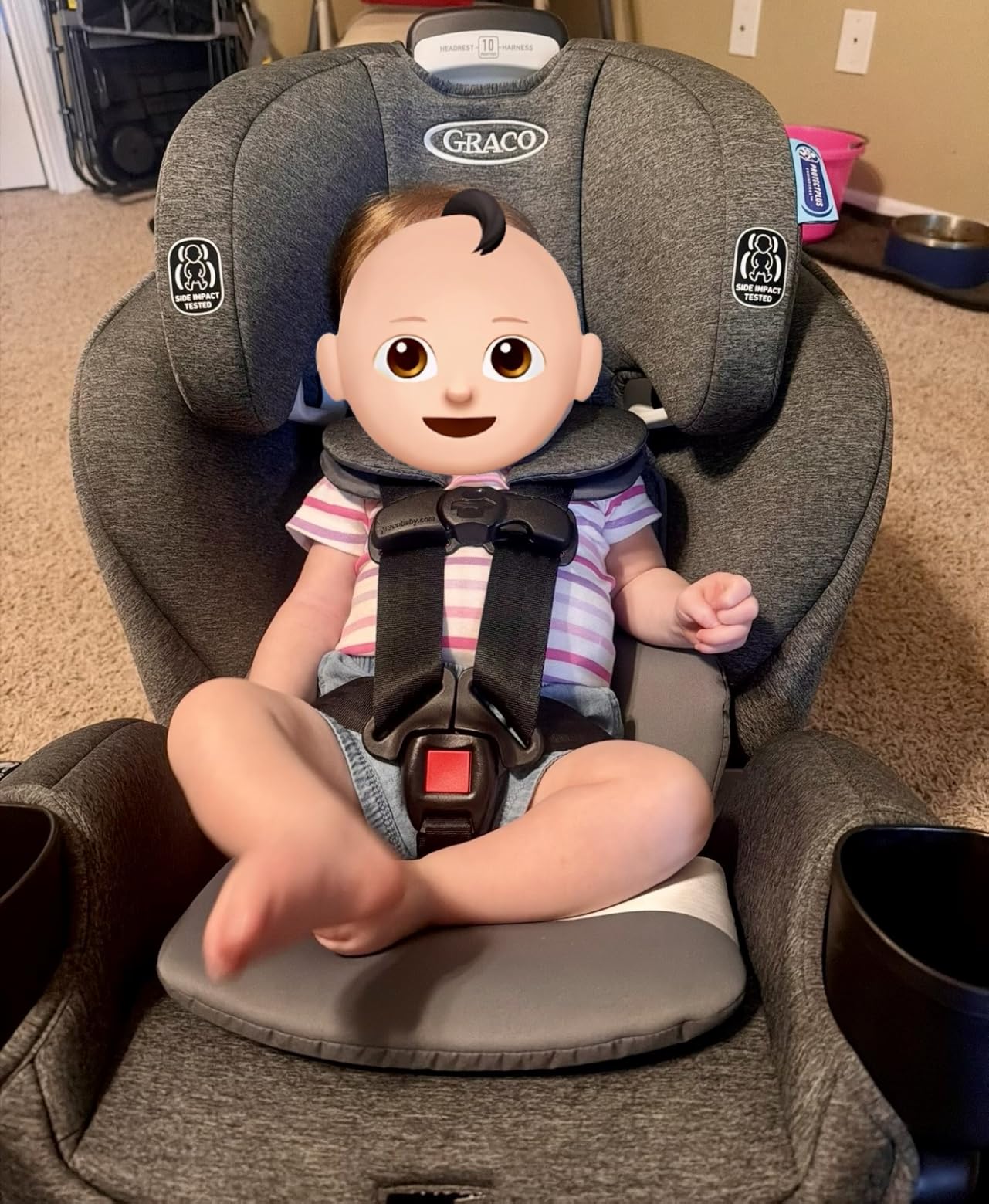Graco Extend2Fit 3-in-1 Convertible Car Seat, 3 Modes - Rear Facing, Forward Facing Baby Car Seat and Highback Booster Seat, Adjustable Extension Panel for Extra Legroom, Ashten customer photo 1
