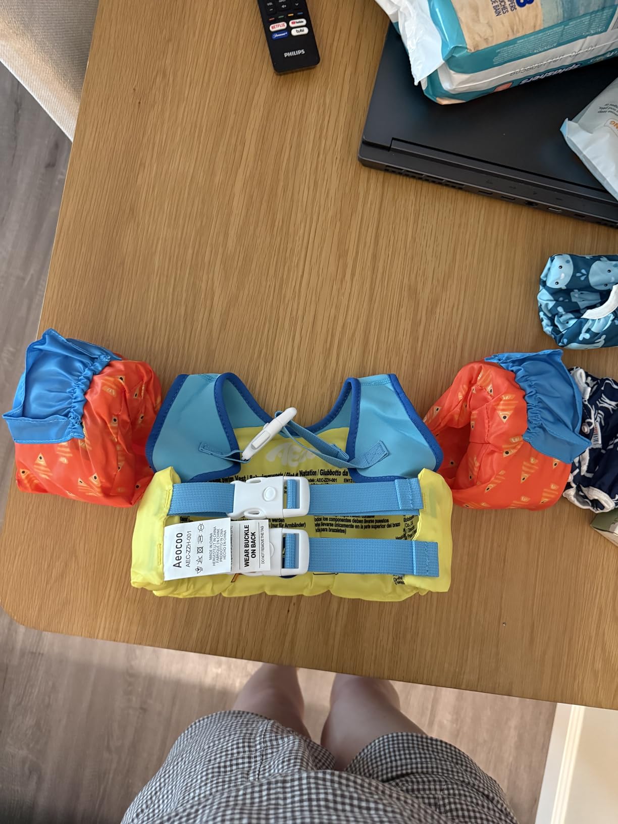 AEOCOO Puddle Float Jumper 20-30-50-60-70 Pounds, Toddler Swim Vest for 1-3-5-6-9 Years Old, Pool Floats with Swimming Arm Floaties Swim Jacket & Water Wings for Kids Swimmies, Boys, Girls, Ninos customer photo 2