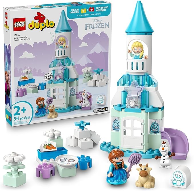 LEGO DUPLO Disney Anna and Elsa's Frozen Castle Party - Toddler Toy for Girls and Boys 2+ - Building Blocks for Pretend Play and Sensory Development - Preschool Learning Gift for Kids - 10455 customer photo 1