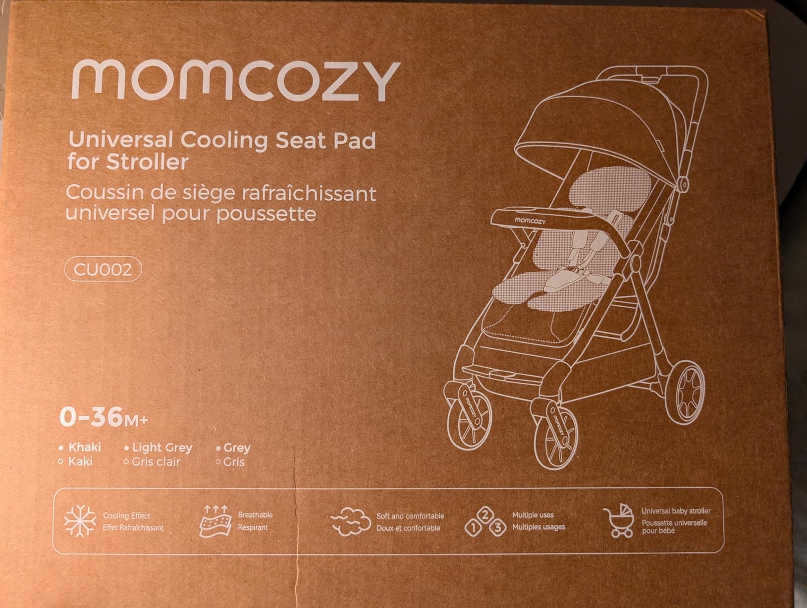 Momcozy Stroller Cooling Pad | Detachable 2-Piece Cooling Cushion | Universal Soft Cooler Pad, Breathable & Adjustable Car Seat Liner | Fits Strollers, Car Seat, Swing, High Chair, Bassinet customer photo 2