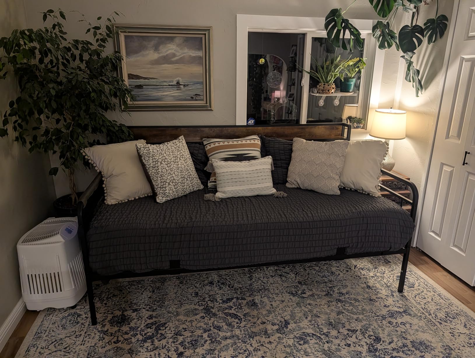 LIKIMIO Twin Daybed, Day Bed with Trundle, Storage Upholstered Headboard and Charging Station, Trundle Bed with Strong Supports for Living Room, Bedroom, and Guest Room, Grey customer photo 2