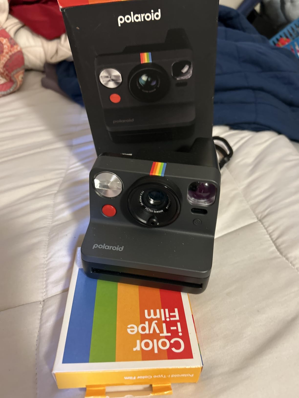 Polaroid Now 3rd Generation I-Type Instant Camera + Film Bundle - Now Black Camera + 16 Color Photos customer photo 2