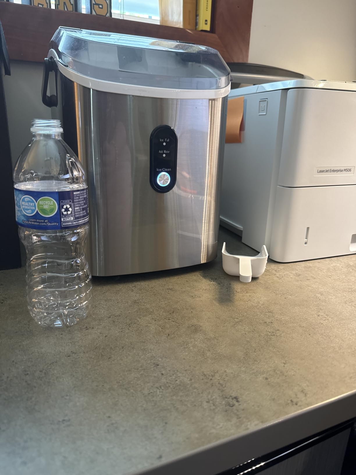 Antarctic Star Nugget Ice Maker Countertop with Soft Chewable Ice, Portable Sonic Ice Maker with Removable Top Cover, Auto-Cleaning, Stainless Steel Silver customer photo 1