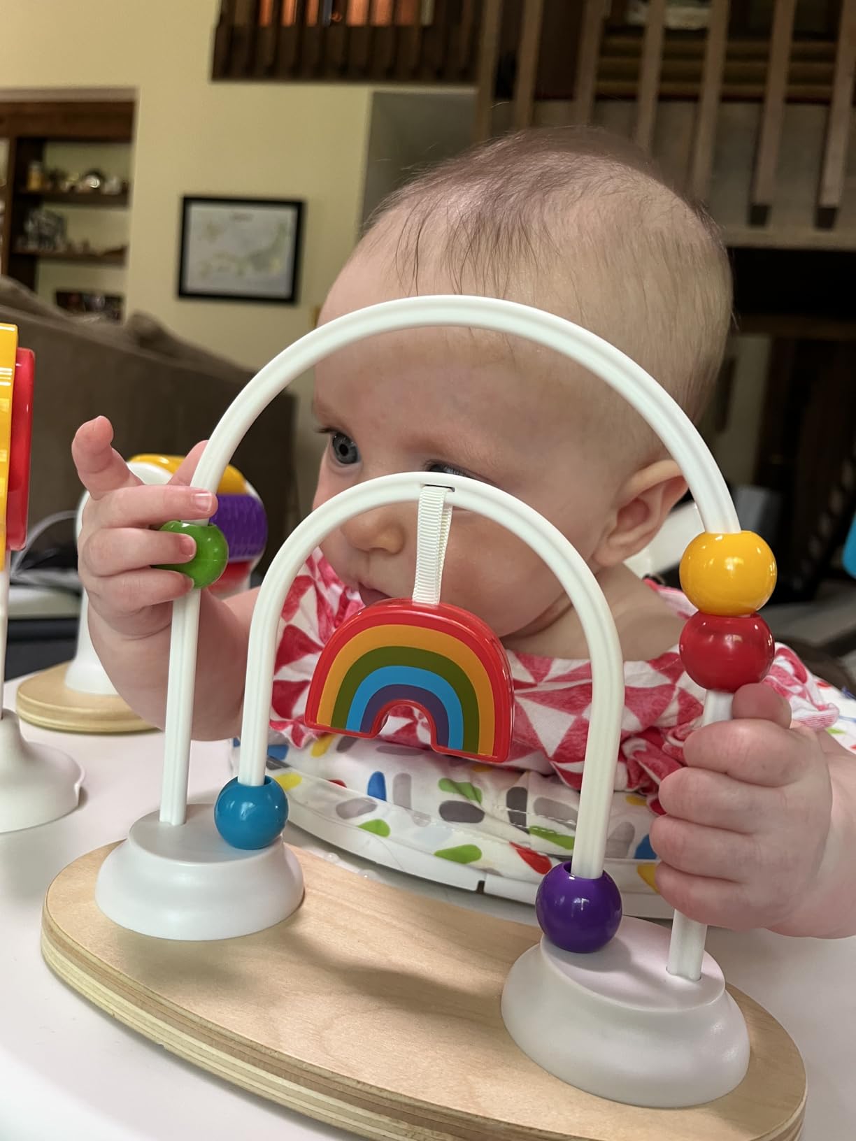 Little Acorn, 4-in-1 Baby Activity Center | Montessori-Inspired Design | 8 Interactive Toys | Tummy Time, Exersaucer & Toddler Table | Shower Gift | Essential | Must Have for 3, 6, 12 Month Old (Sun) customer photo 2