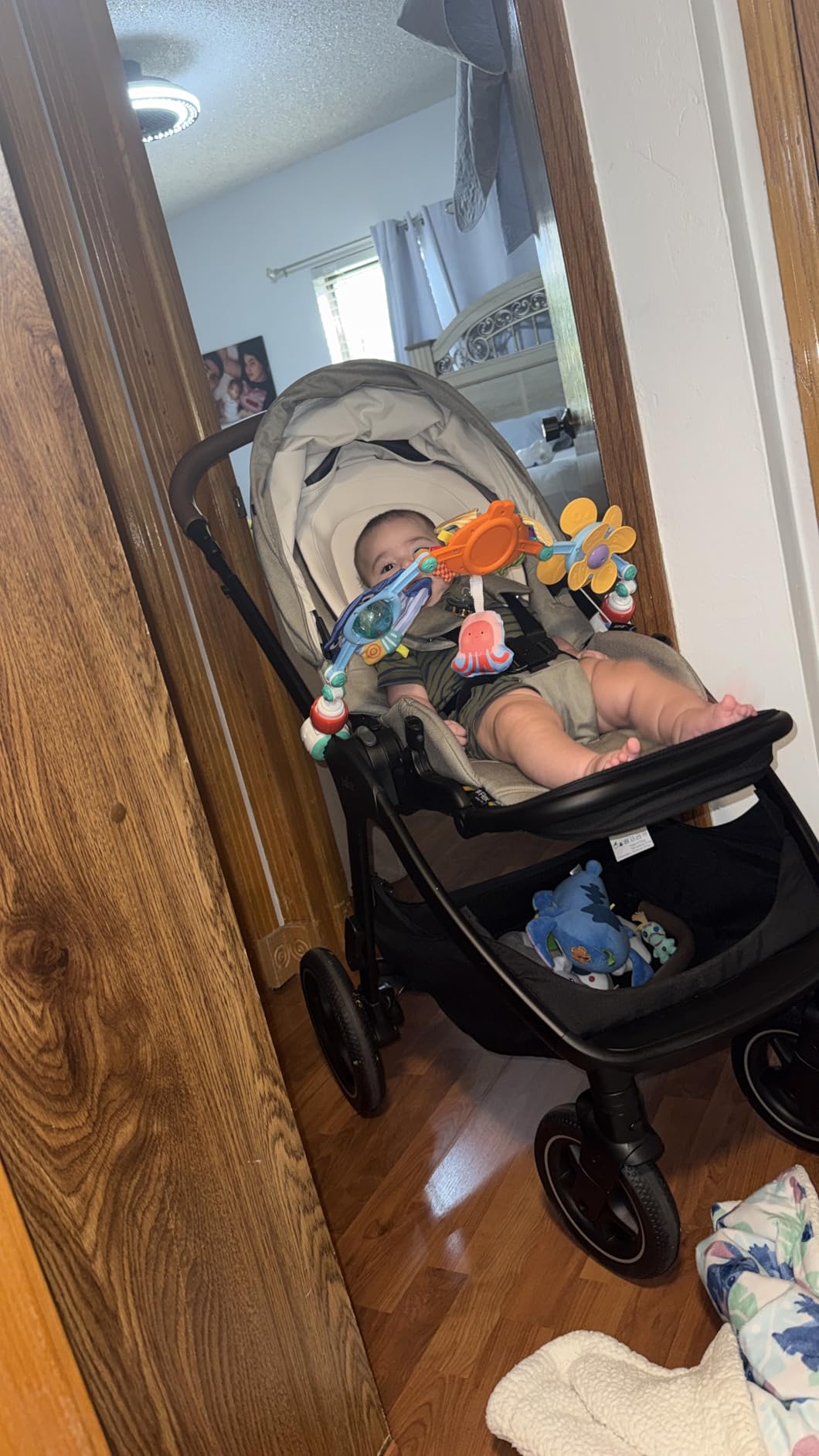 Joie Kava 3-in-1 Stroller - Versatile, All-Wheel Suspension, Reversible Seat, Travel System Compatible and Detachable Crossbody Bag (Dove) customer photo 2