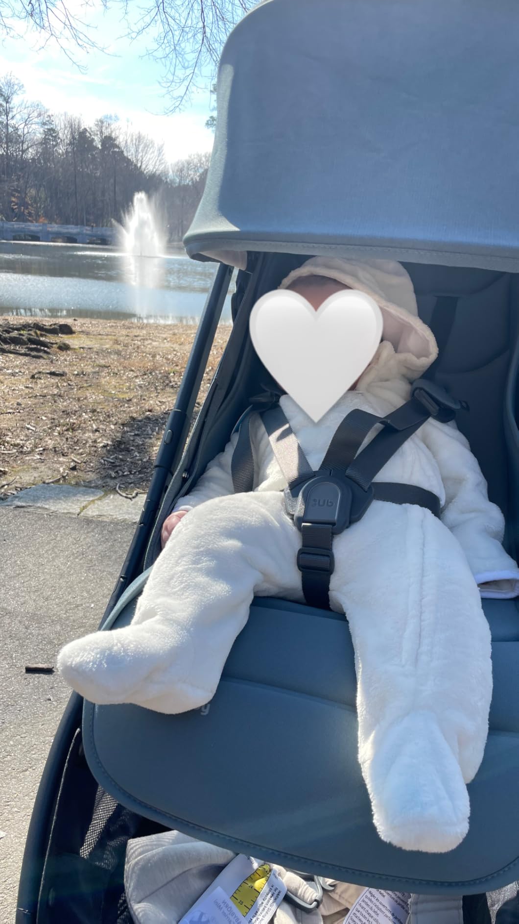 Nuna Minu V3 Travel Stroller | Lightweight + Compact Design | One-Hand Fold + Unfold | from Birth + Overhead Compatible | Dillan (Stone Blue/Carbon Frame/Sand Leather) customer photo 1