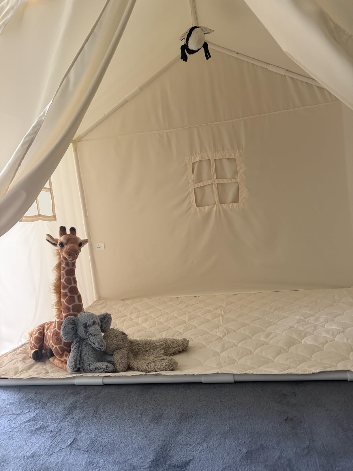 Tiny Land Kids Tent with Mat and Star Lights, Indoor Playhouse for Toddlers, 57