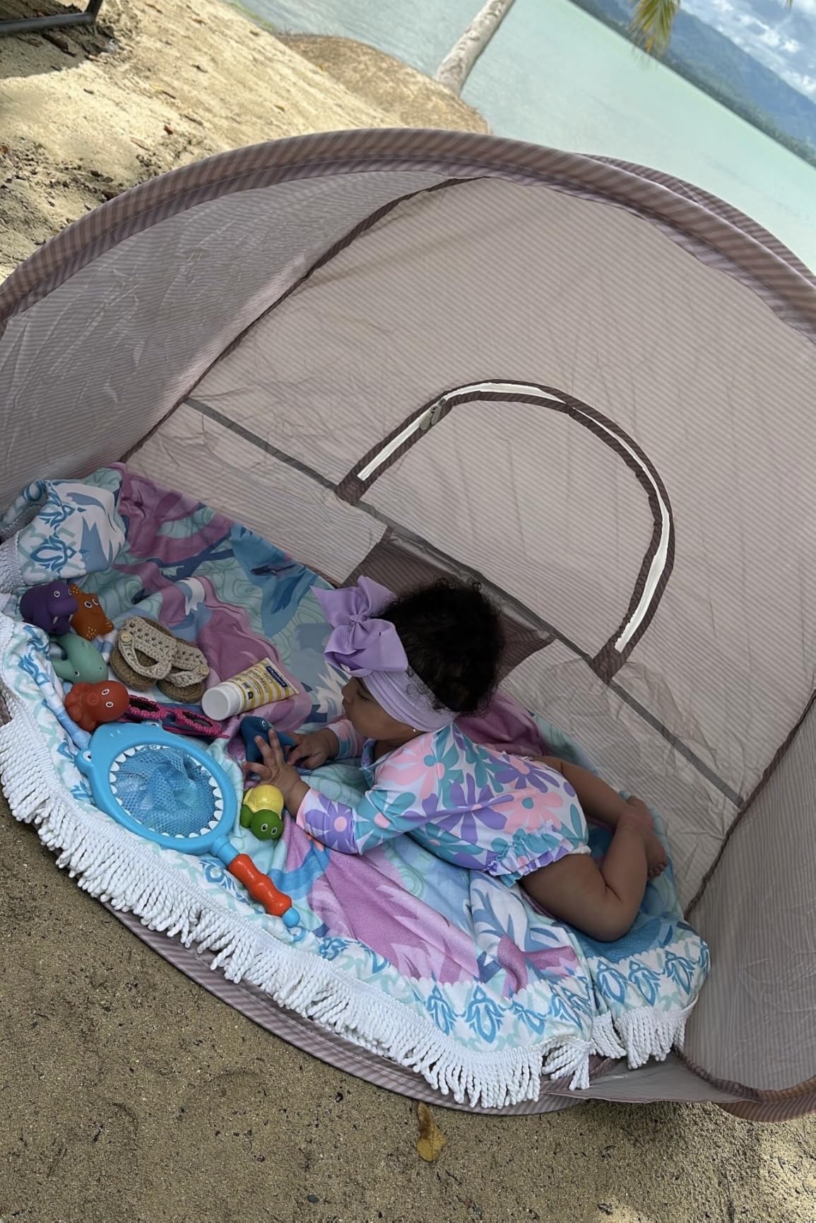 Tiny Land Baby Beach Tent - Pop Up Baby Tent with UV Protection, Portable Baby Beach Essentials, 35.4