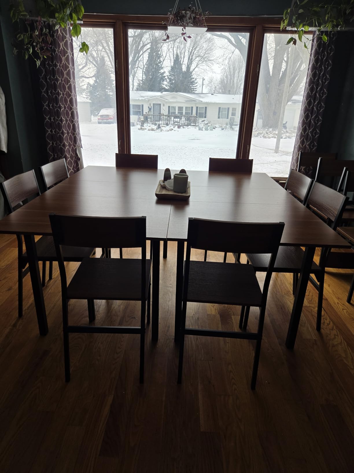 iPormis 7-Piece Dining Table Set with 6 Chairs, 63
