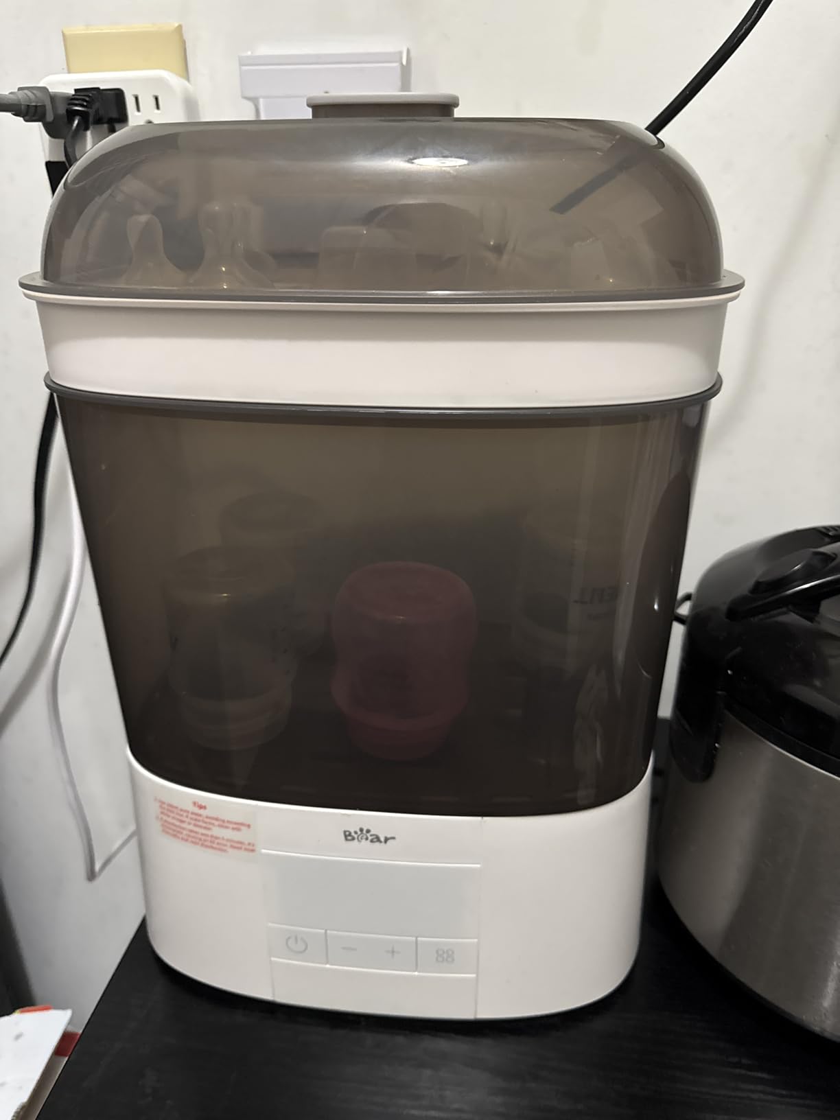 Bear Bottle Sterilizer and Dryer, 2 Layers Large Electric Steam Baby Bottle Sterilizer, Fast Bottle Sanitizer and Dryer for All Bottles & Accessories, Time-Saving Design customer photo 2