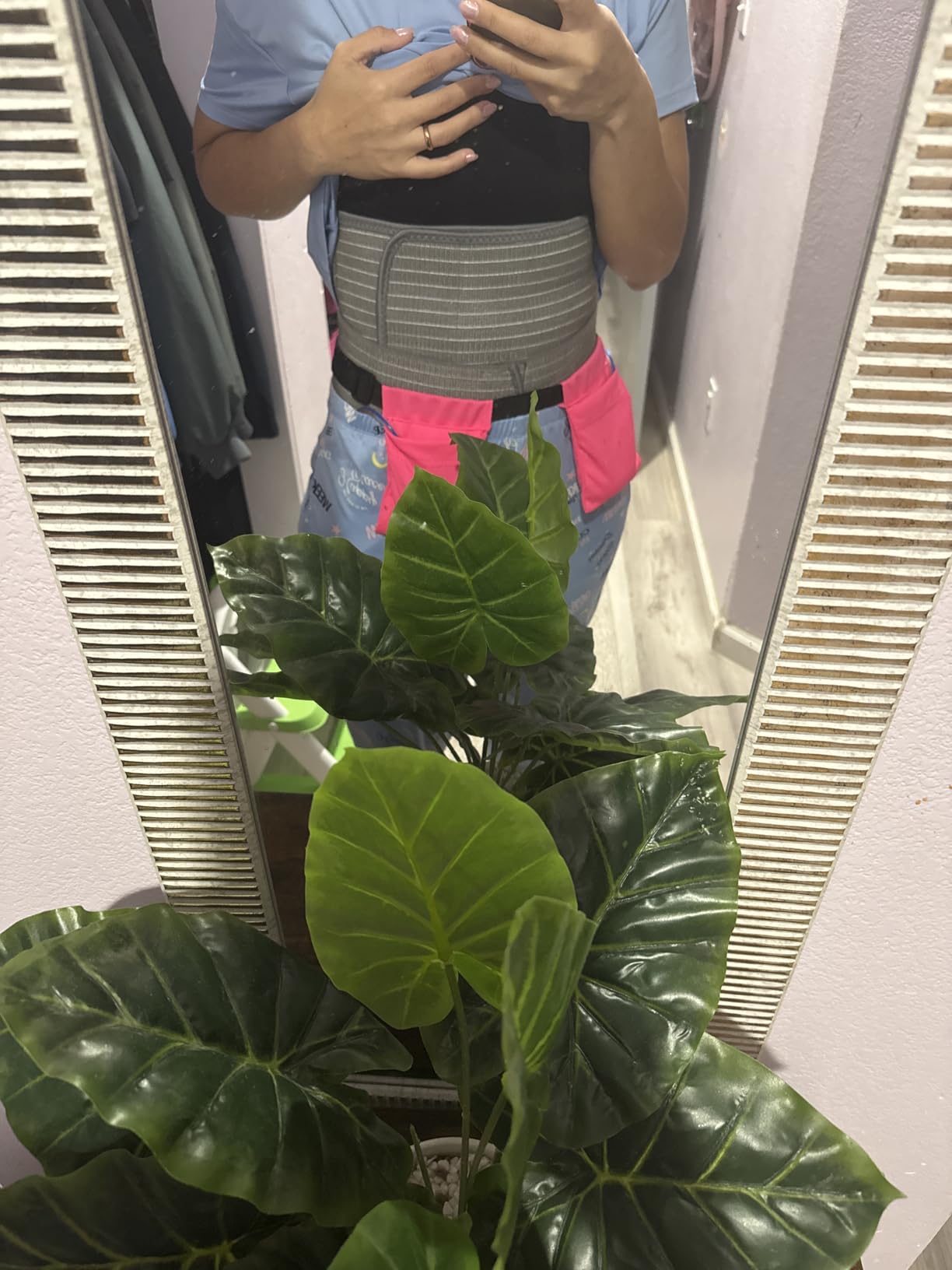 Abdominal Binder Post Surgery - Postpartum Belly Band Wrap | Post C Section Belly Binder Recovery Belt | Stomach Compression Hernia Belt For Men or Women After Pregnancy, Hysterectomy (Large/X-Large) customer photo 2