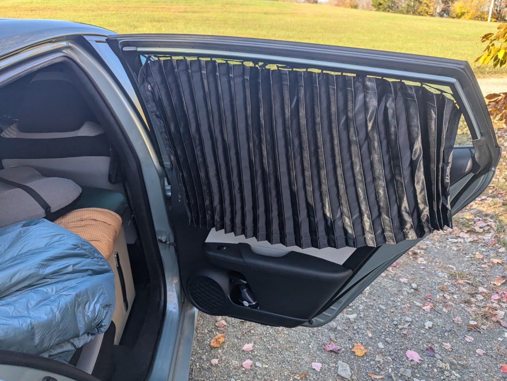 ZATOOTO Car Window Covers for Rear Privacy Car Shade for Baby Back Window Sunshade of Soft Suede UV Protection & Light Blocking Baby Sun Shades for Camping Eating and Rest, 16.69x31.5in customer photo 1