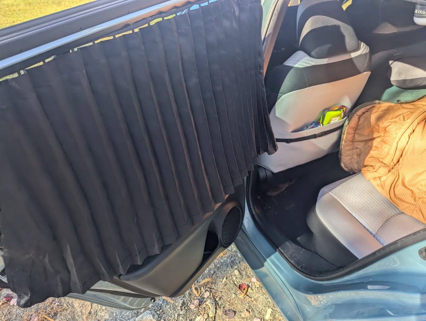 ZATOOTO Car Window Covers for Rear Privacy Car Shade for Baby Back Window Sunshade of Soft Suede UV Protection & Light Blocking Baby Sun Shades for Camping Eating and Rest, 16.69x31.5in customer photo 2