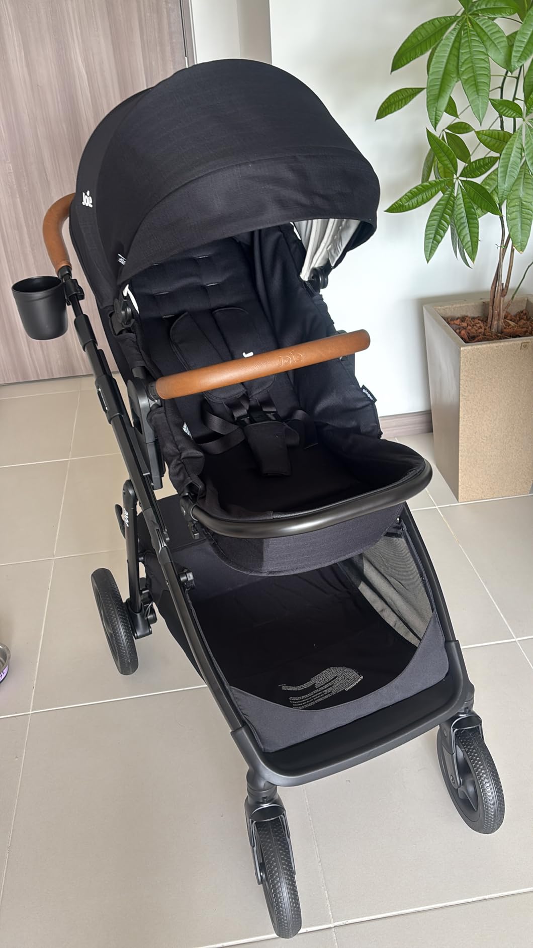 Joie Ginger 4-in-1 Convertible Pramette and Stroller with A Deep Recline, Height Adjustable seat, All-Terrain Wheels, Extra Storage - for Newborns and Toddlers (Shale Dark) customer photo 2