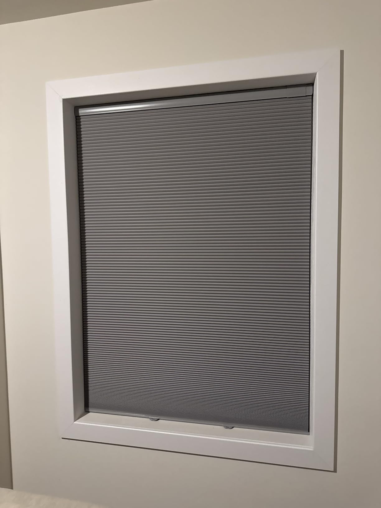 Tonature No Drill Cellular Shades for Indoor Windows, Thermal Insulating & Noise Reducing Honeycomb Blinds, Free Stop Cordless Blackout Shades, Grey, 22