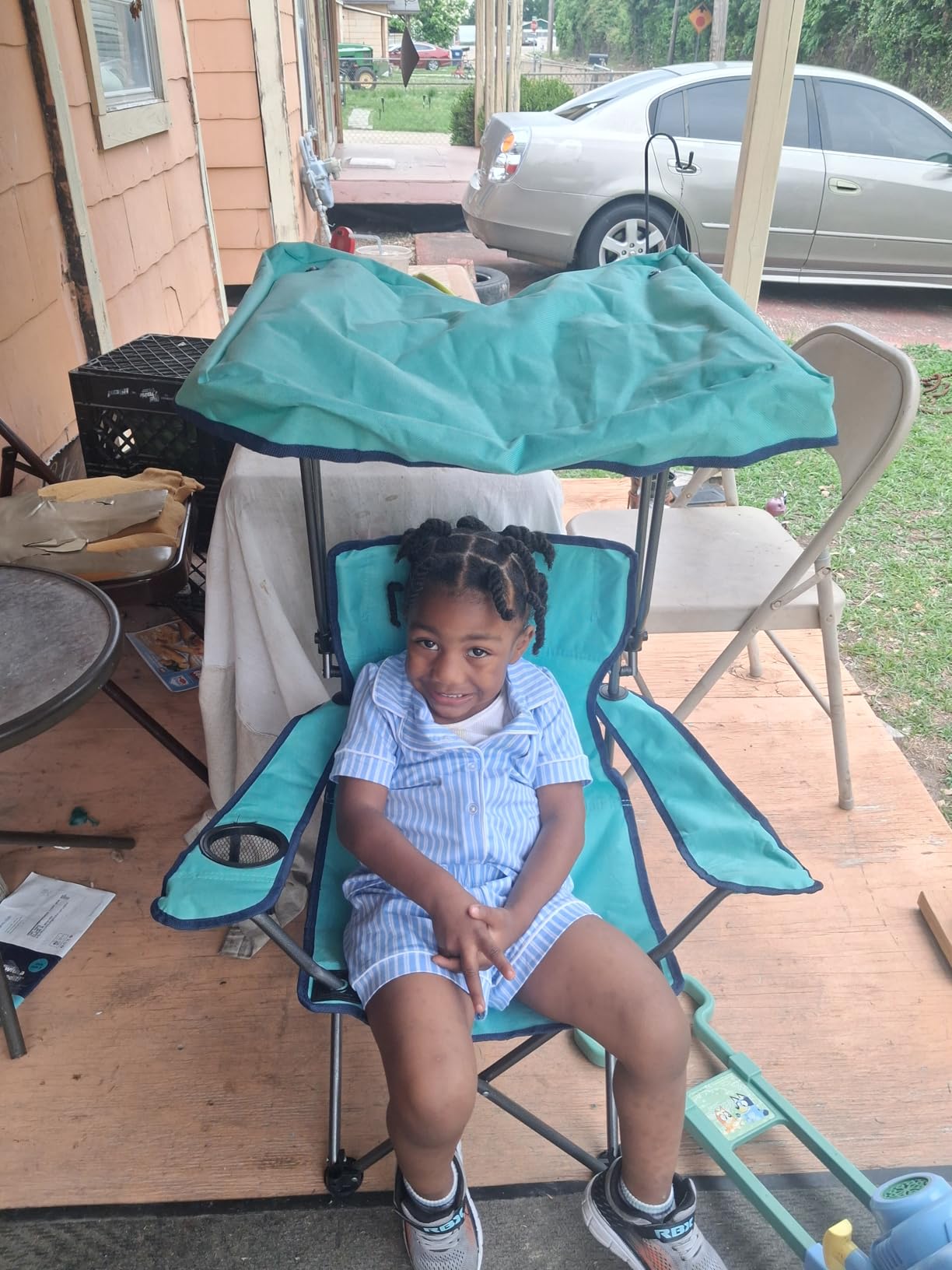 Venture Forward Youth Outdoor Canopy Chair with Adjustable Shade, Folding Kids Camping Chair with Cup Holder and Carry Bag customer photo 1