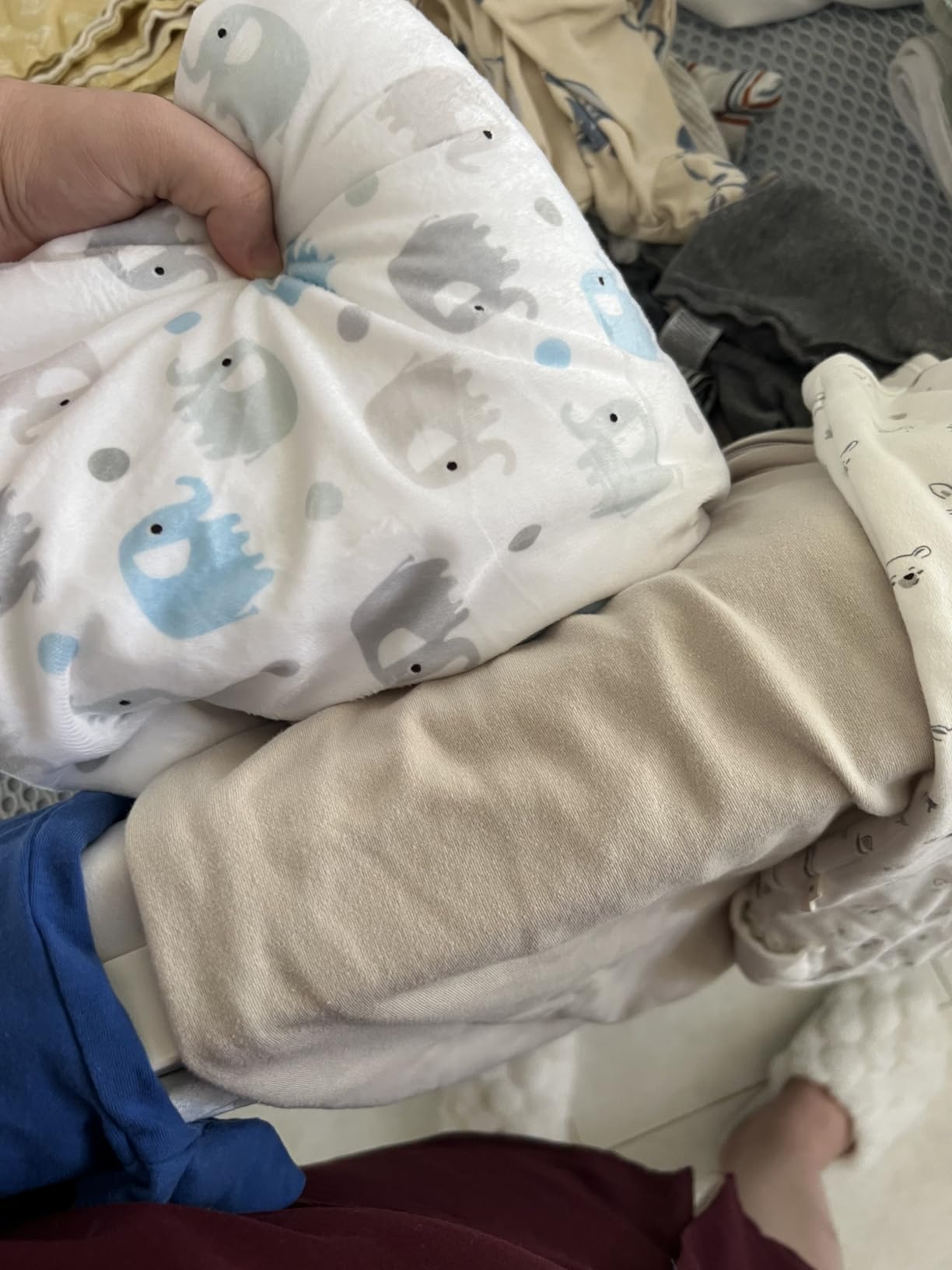 2-Pack Organic Baby Sleep Sacks, 100% Cotton - Soft & Breathable 0.5TOG Baby Wearable Blanket, Toddler Sleeping Sack 6-18 Months, Easy to Wear Transitional Swaddles for Newborns, Infants (Bunnies, M) customer photo 2