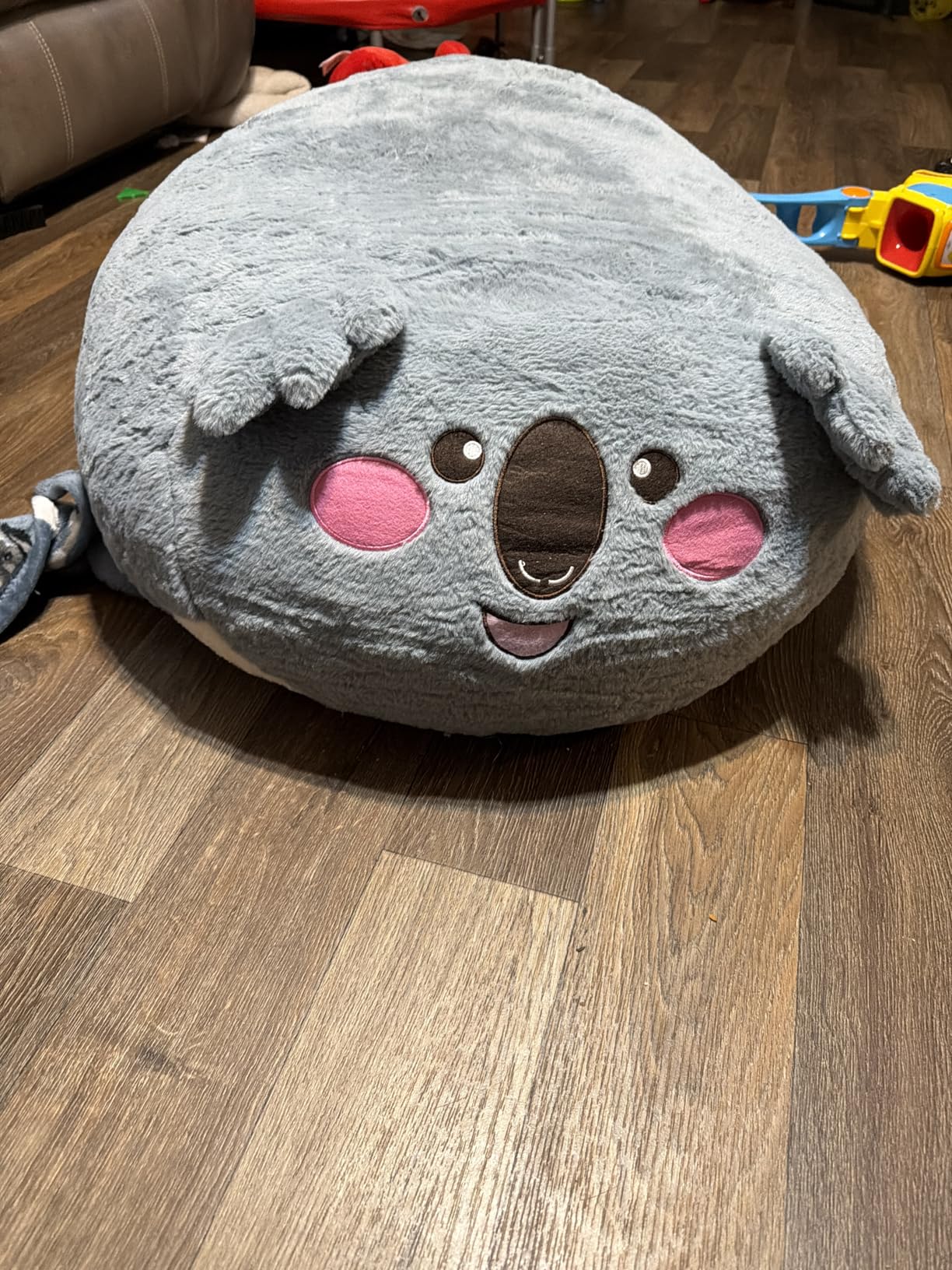 COMAX Kids Bean Bag Chair, Toddler Beanbag Chairs for Kids with Ottoman for Boys and Girls, Corduroy Couch Lounge with Filler Included, Floor Children Sofa Comfy for Reading and Classroom, Grey customer photo 2