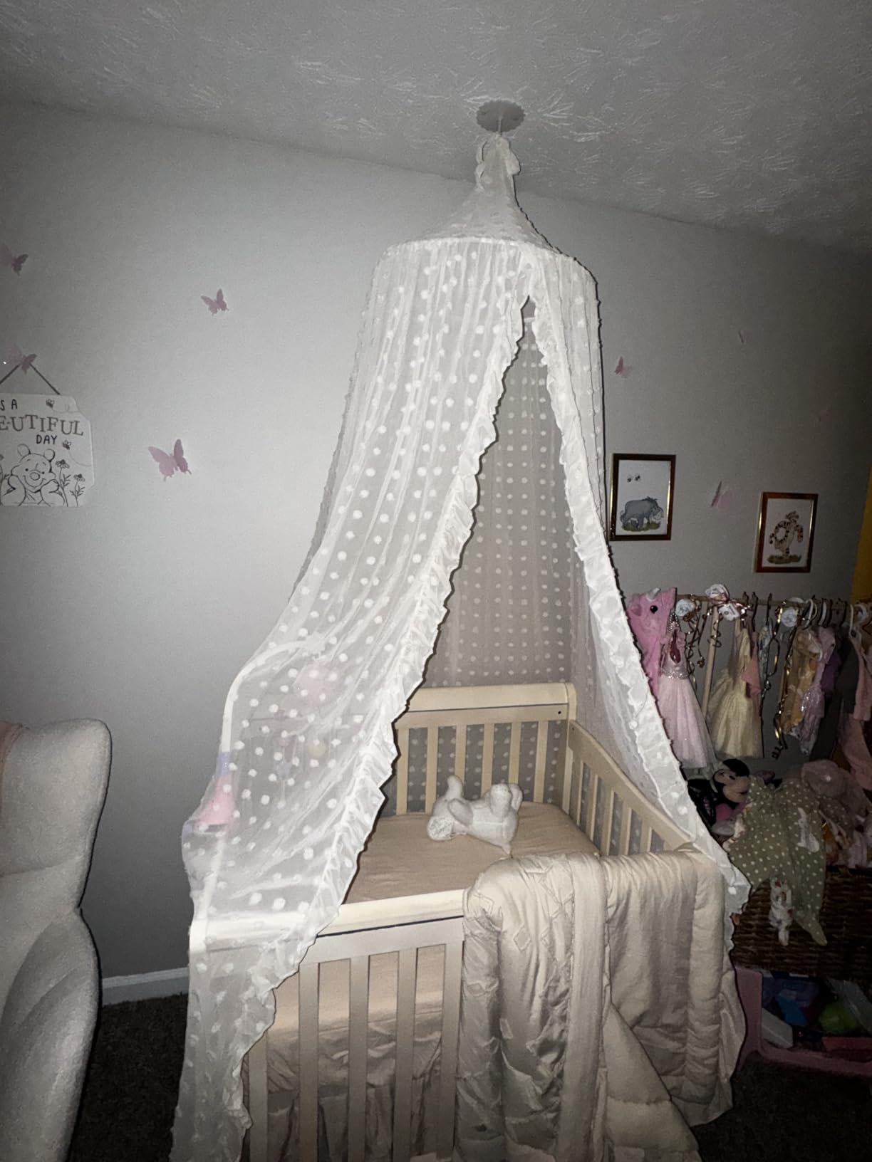 Bed Canopy for Girls - Princess Bed Canopy - Crib Canopy for Boys and Girls Bedroom Decor customer photo 2