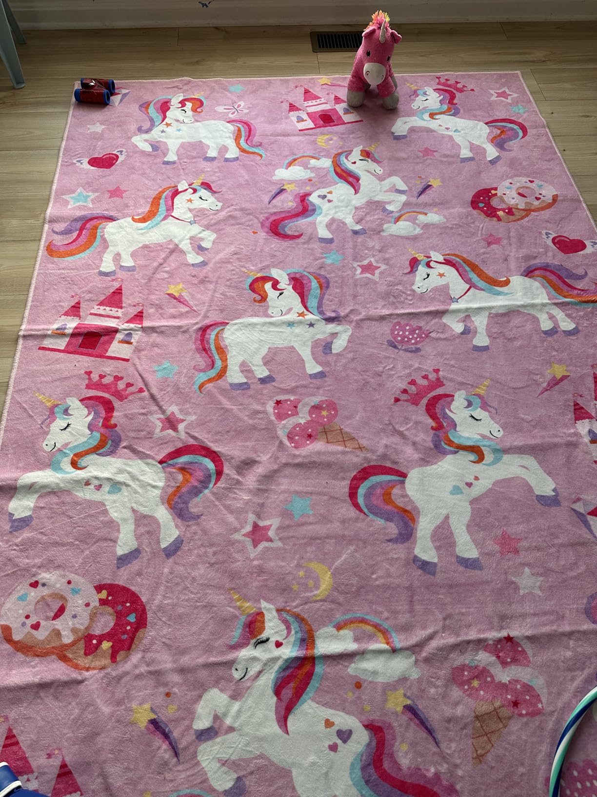 STARUIA Large 5x7 Area Rugs Washable Kids Rug for Bedroom, Soft Blue Cartoon Dinosaur Boys Room Rug, Cute Animal Patterns Nursery Rugs Toddler Carpet customer photo 1