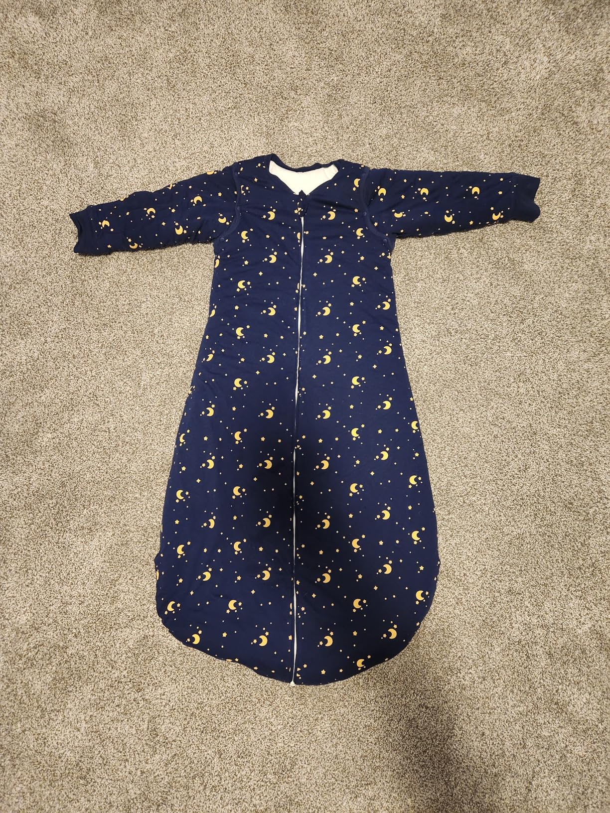 Duomiaomiao 3.5 TOG Baby Sleep Sack 100% Cotton Winter Long Sleeve Baby Wearable Blanket, Super Warm Quilted Comfy Toddler Sleeping Bag customer photo 1