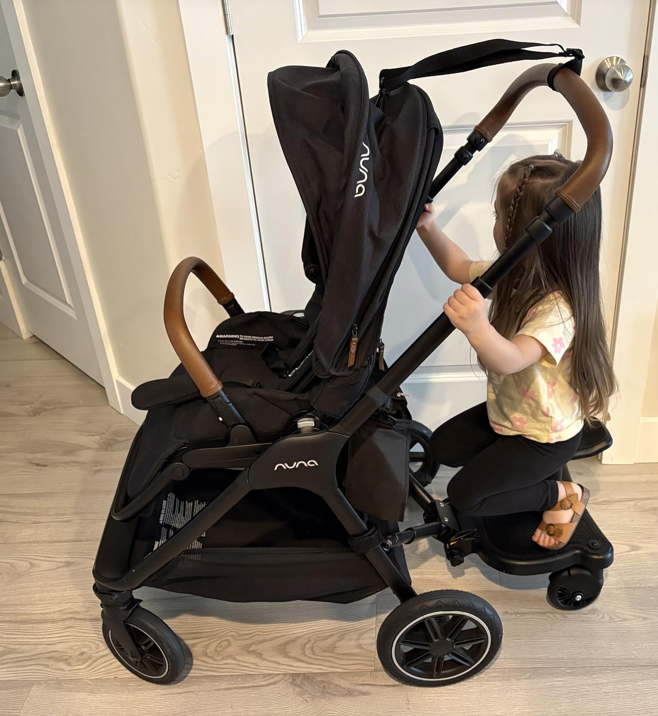 2025 New-Universal Stroller Board with Detachable Seat, 2in1 Sit and Stand Stroller Glider Board for Most Strollers, Holds Children Up to 55 LBs Stroller Connectors Standing Board customer photo 1