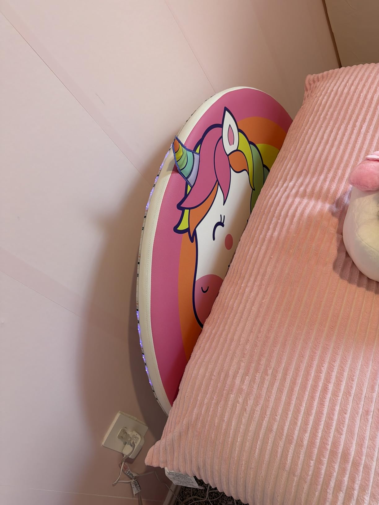 Costzon Twin Bed Frames for Kids, Car-Shaped Metal Bed with Wheels Decorations, Safety Guardrails customer photo 2