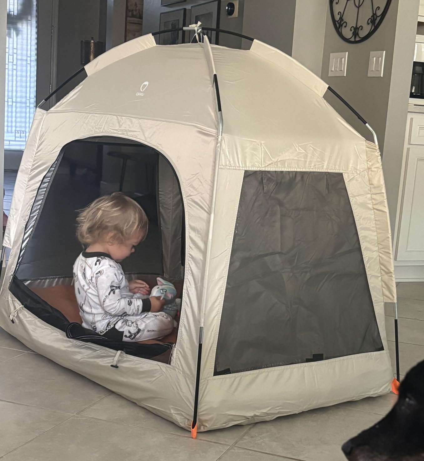 QPAU Lightweight Blow Up Kids Air Mattress with Hand Pump - Indoor & Outdoor Portable for Camping, Travel, Home, Grandma's - Ages 3+ customer photo 1