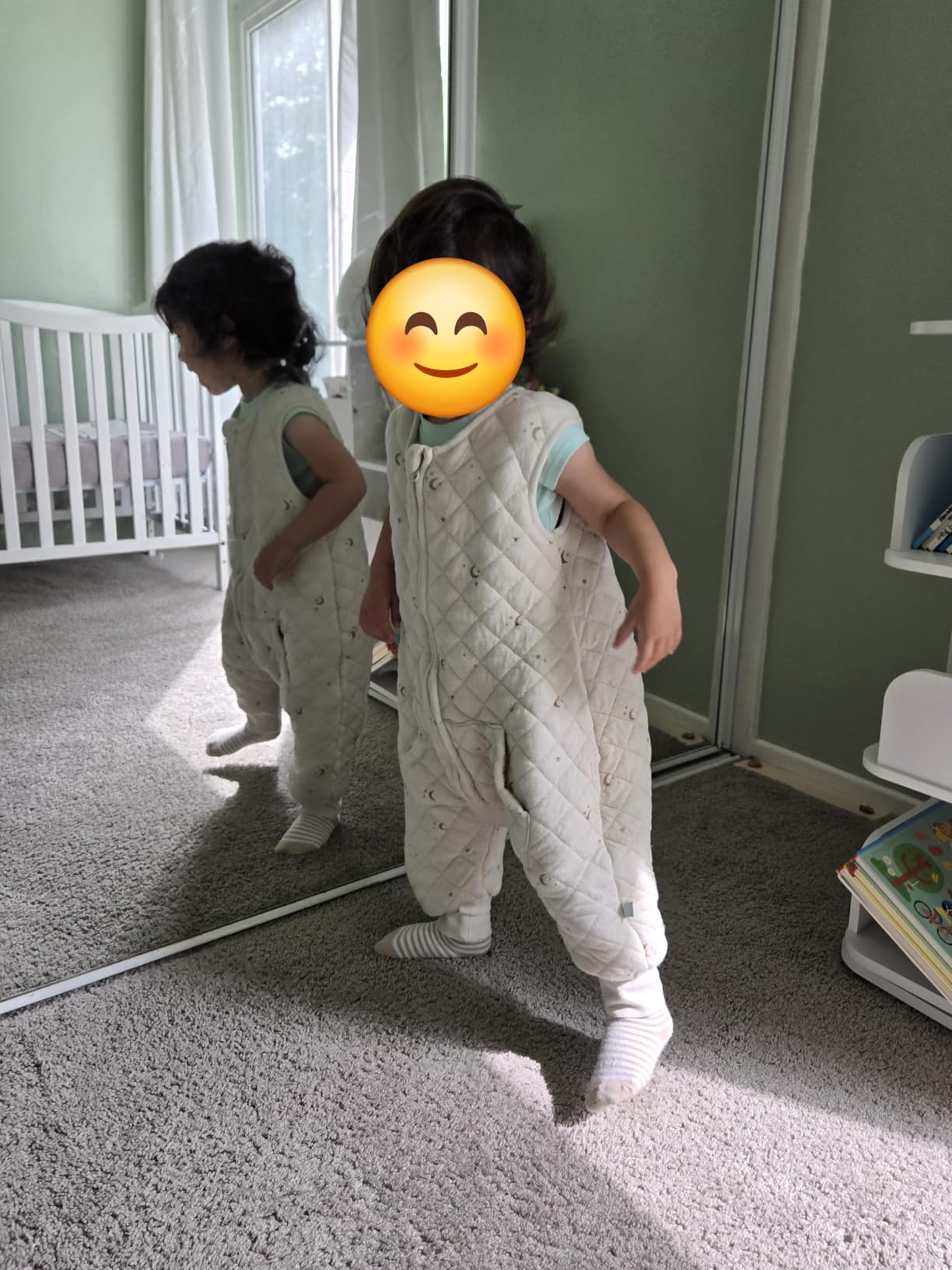 Tealbee Dreamsuit Toddler Sleep Sack with Feet - Walker Sleep Bag with Legs, Rayon made from Bamboo, Winter 1.5 TOG, 2-Way Zipper, 2T-3T - Cookies customer photo 1