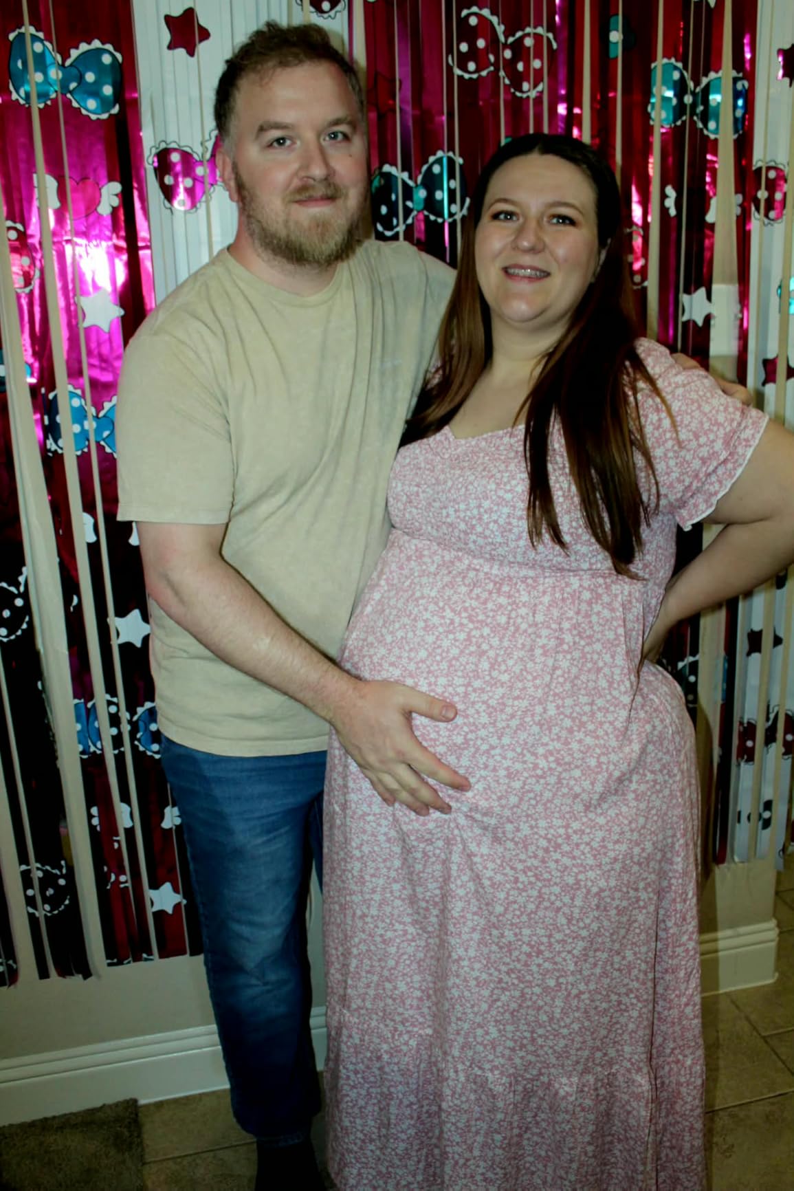Maternity Dress Baby Shower - 2025 Photoshoot Pregnancy Summer Floral Maxi Off Shoulder Casual Dress customer photo 1