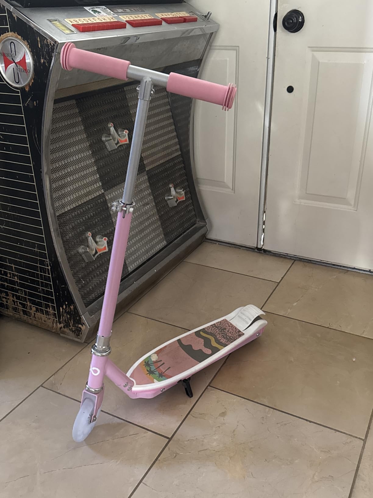 Gyroor KS2 Kids Electric Scooter - 5 MPH Safe Speed, Foot Sensor Start, LED Lights, Adjustable Handlebar, 2 Hr Fast Charge, UL2272 Certified, Ages 6-12, 121 lb Max Load customer photo 2