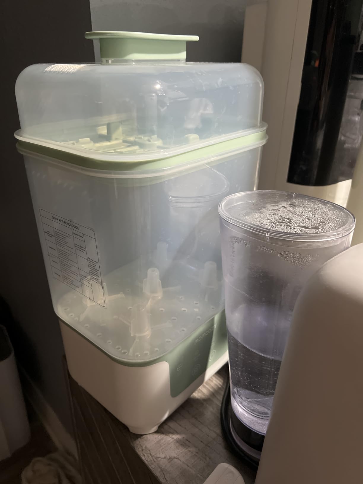 Momcozy Bottle Sterilizer and Dryer, Modular Nesting Space Saving Design, 6 Bottles Capacity, 4 in 1 Compact Sterilizer for Baby Bottles, Breast Pump Parts & Newborn Essentials, Drying Rack Included customer photo 2