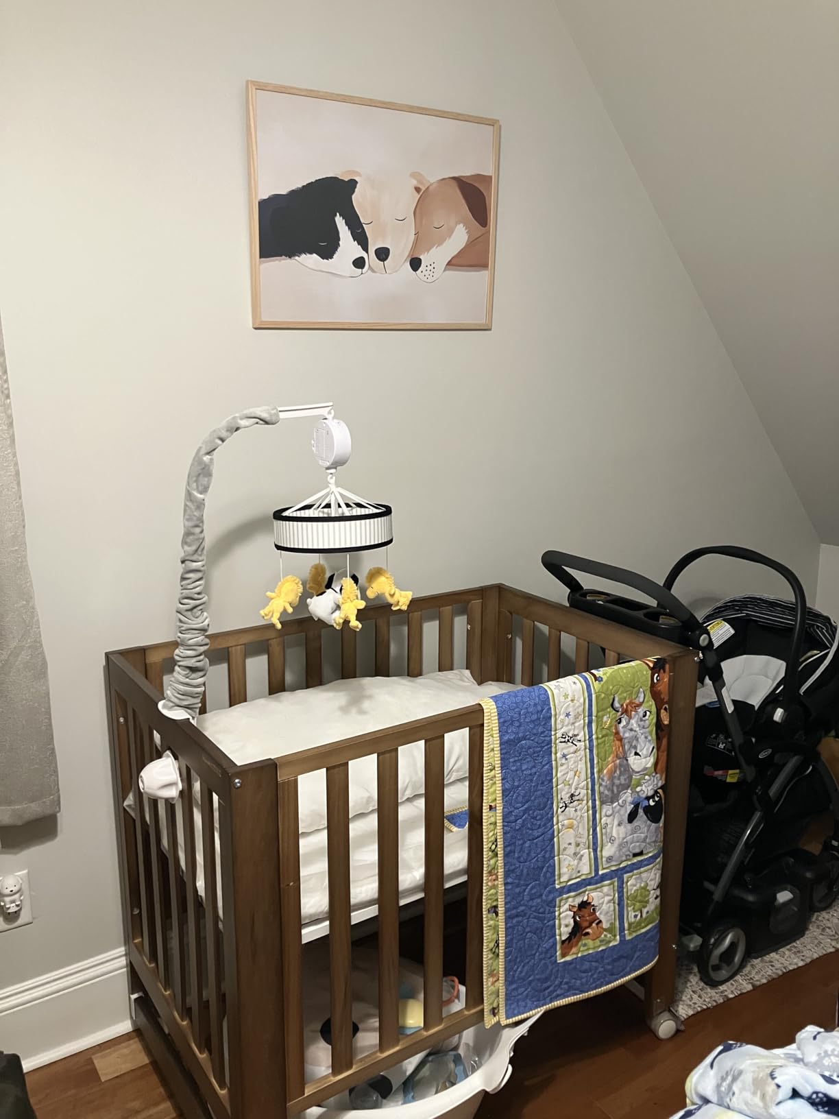 MAMAZING EvoNest Baby Crib, 3 in 1 Convertible Mini Crib with Wheels, 100% New Zealand Wood Crib, 4 Adjustable Mattress Height, GREENGUARD Gold Certified, Washed Natural customer photo 1