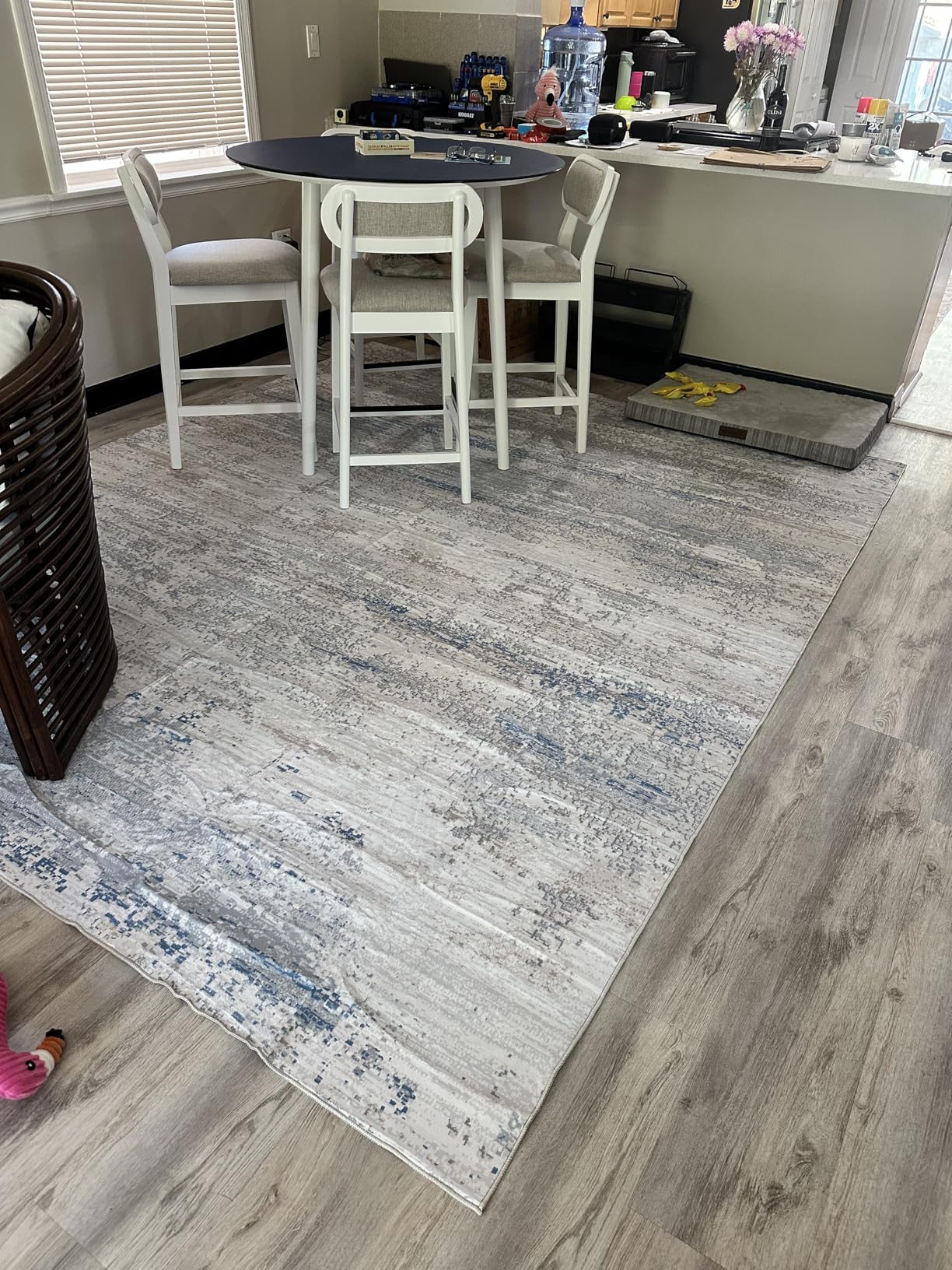 Washable Rugs 8x10 Area Rugs for Living Room- Modern Abstract Rugs for Bedroom, Dining Room, Large Soft Low Pile Carpet with Non Slip Rubber Backing, Neutral Accent Rug for Nursery Home Office customer photo 2