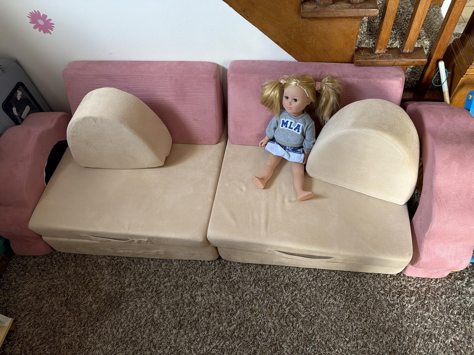 LOAOL Kids Couch 10PCS, Modular Kids Play Couch, Multifunctional Foam Toddler Sofa, Imaginative Convertible Play Sofa for Playroom(Medium Size) customer photo 1