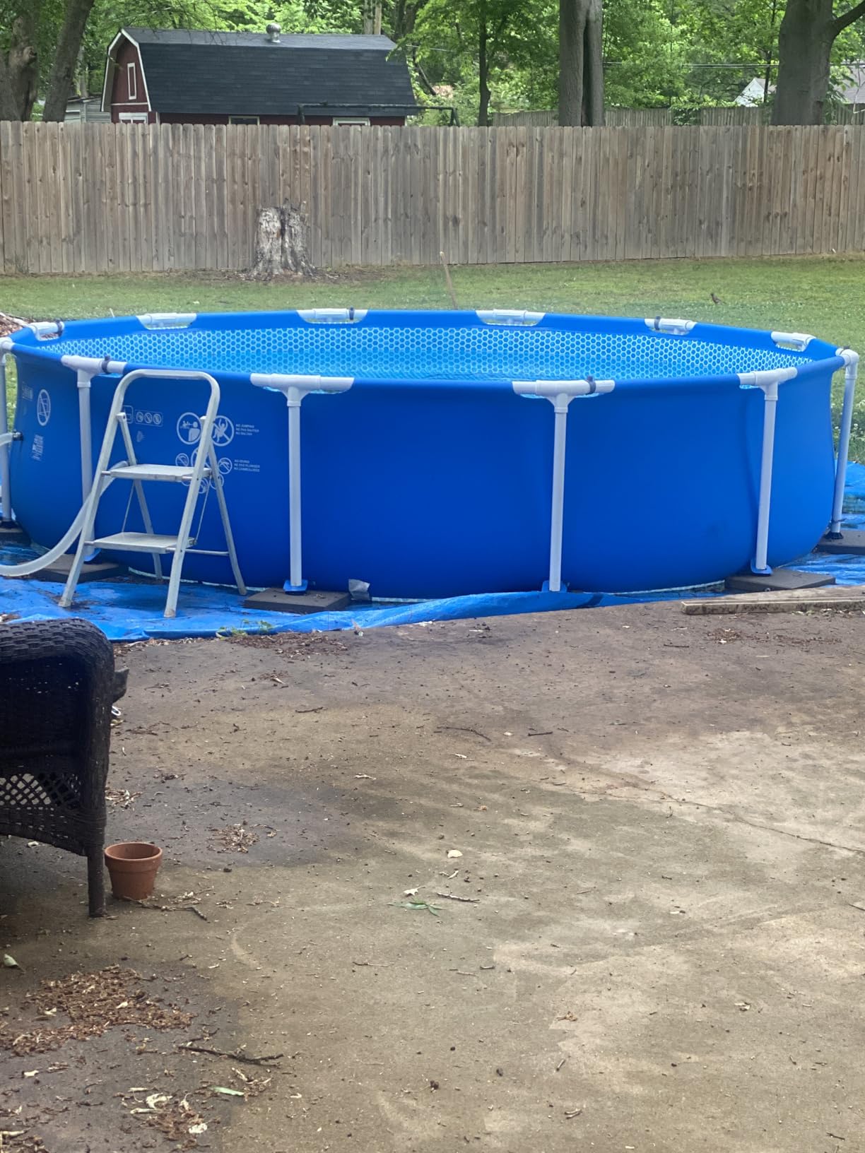 INTEX Metal Frame 10 ft x 30 in Above Ground Pool Set, Round Swimming Pool with Steel Frame, 330 GPH Cartridge Filter Pump, and Type H Filter Cartridge customer photo 1