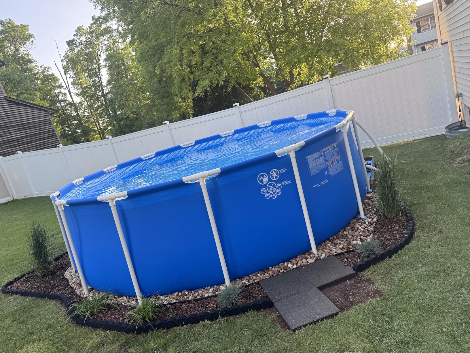 Intex Metal Frame 12 ft x 30 in Above Ground Pool Set, Round Swimming Pool with Steel Frame, 530 GPH Cartridge Filter Pump, and Type A Filter Cartridge customer photo 2