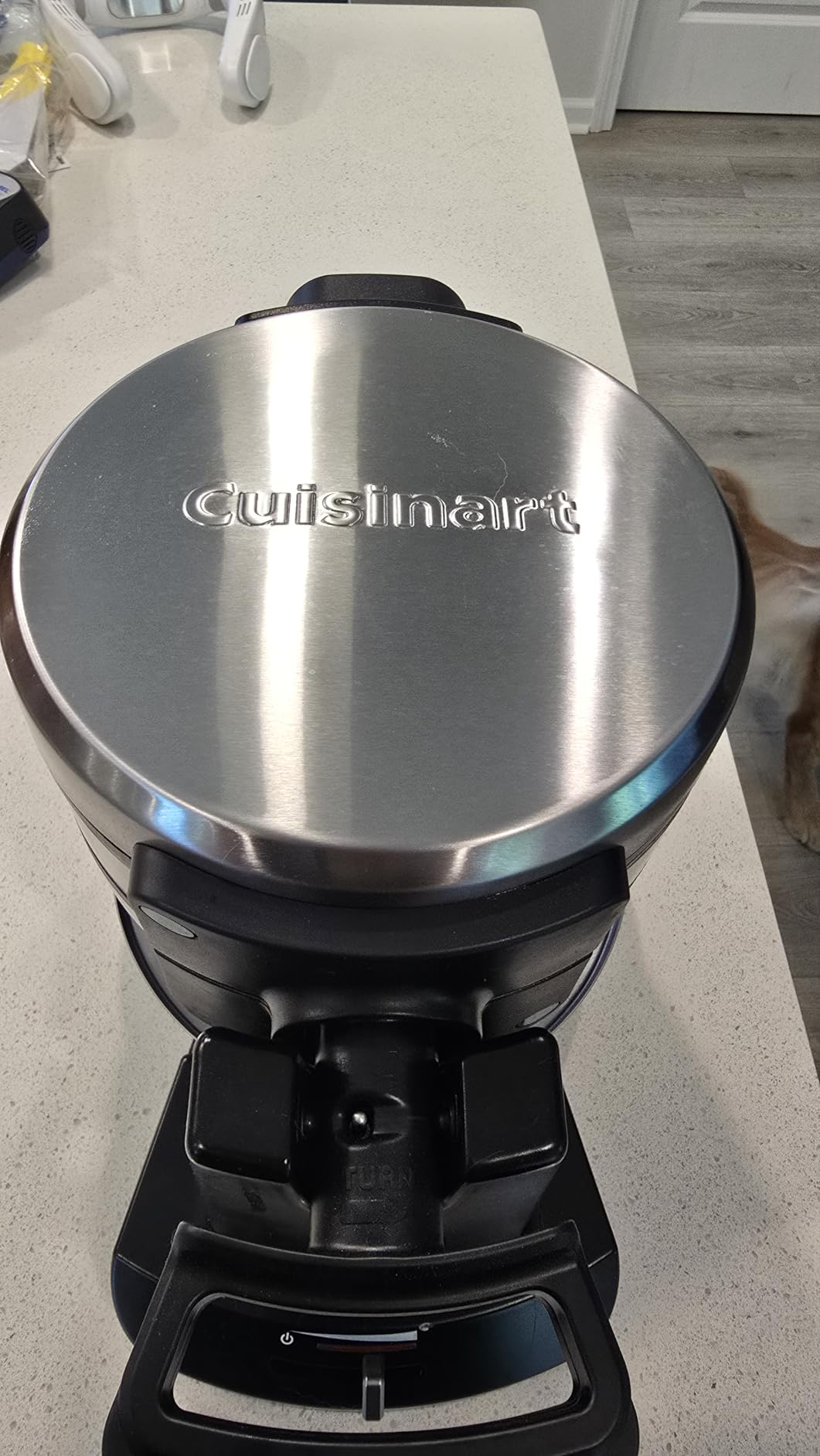 Cuisinart Double Flip Belgian Waffle Maker, WAF-F40NAS, Stainless Steel, Grey and Black customer photo 2