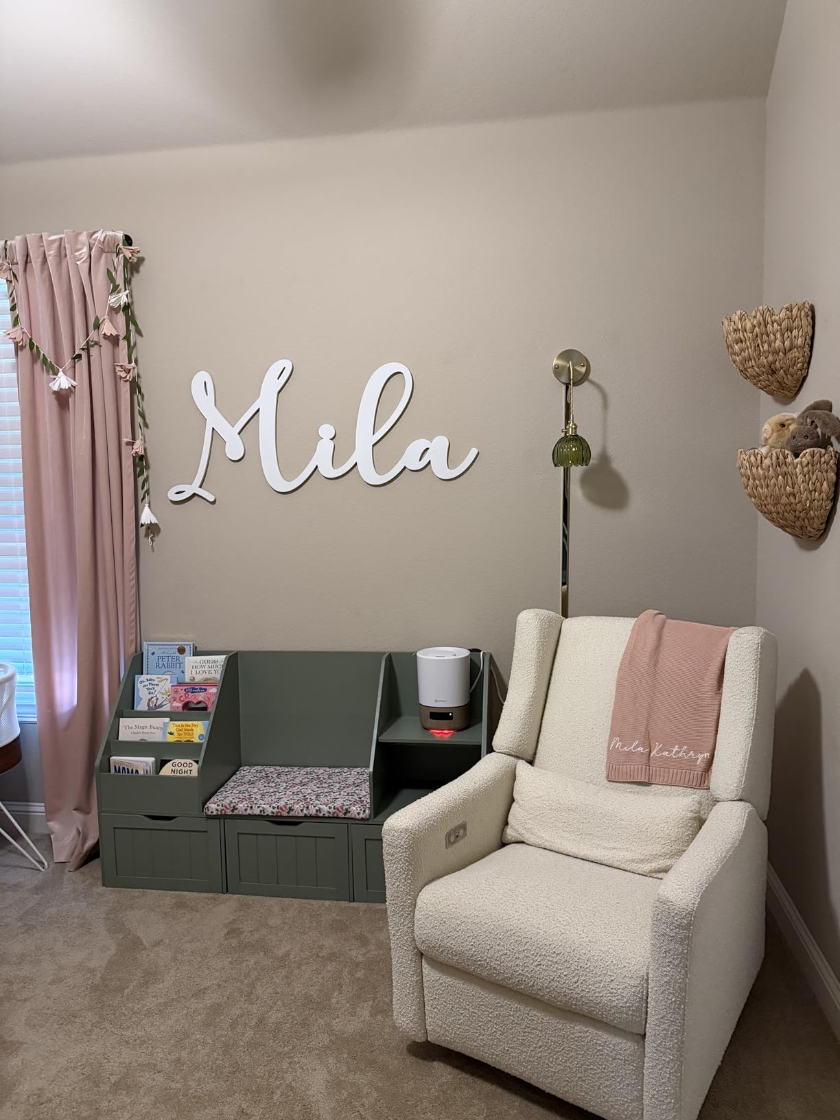 FOTOSOK 55.1'' Kids Bookshelf with Reading Nook, Toy Storage Organizer with Seat Cushion and 3 Movable Drawers, Kids Reading Nook Toy Organizers and Storage with Bench for Playroom, Bedroom, Natural customer photo 1