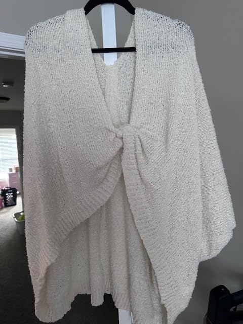 Milumia Women's Maternity Twist Front Sweater V Neck Long Sleeve Loose Pullover Top Knitwear customer photo 2