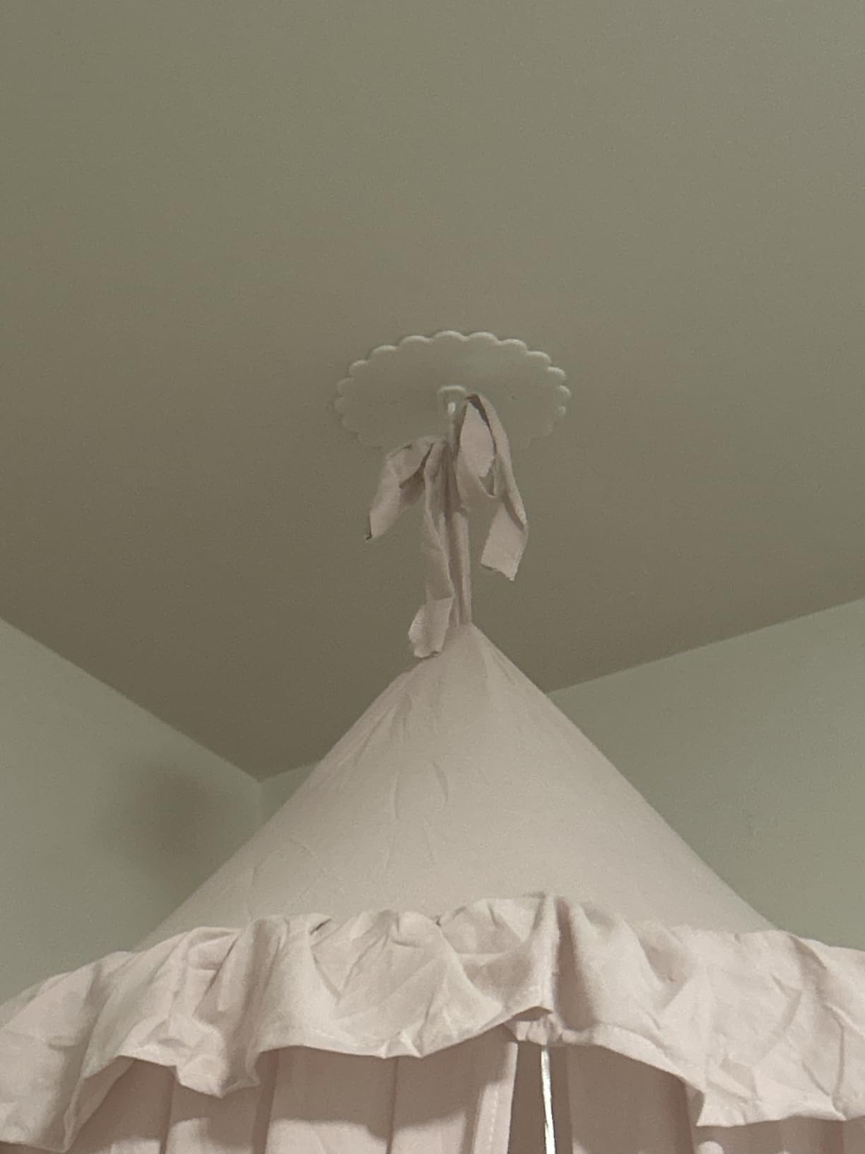 Akiky Kids Bed Canopy for Crib & Twin Size with Ruffles Dreamcatcher, Princess Girls Nursery Room Decor customer photo 1