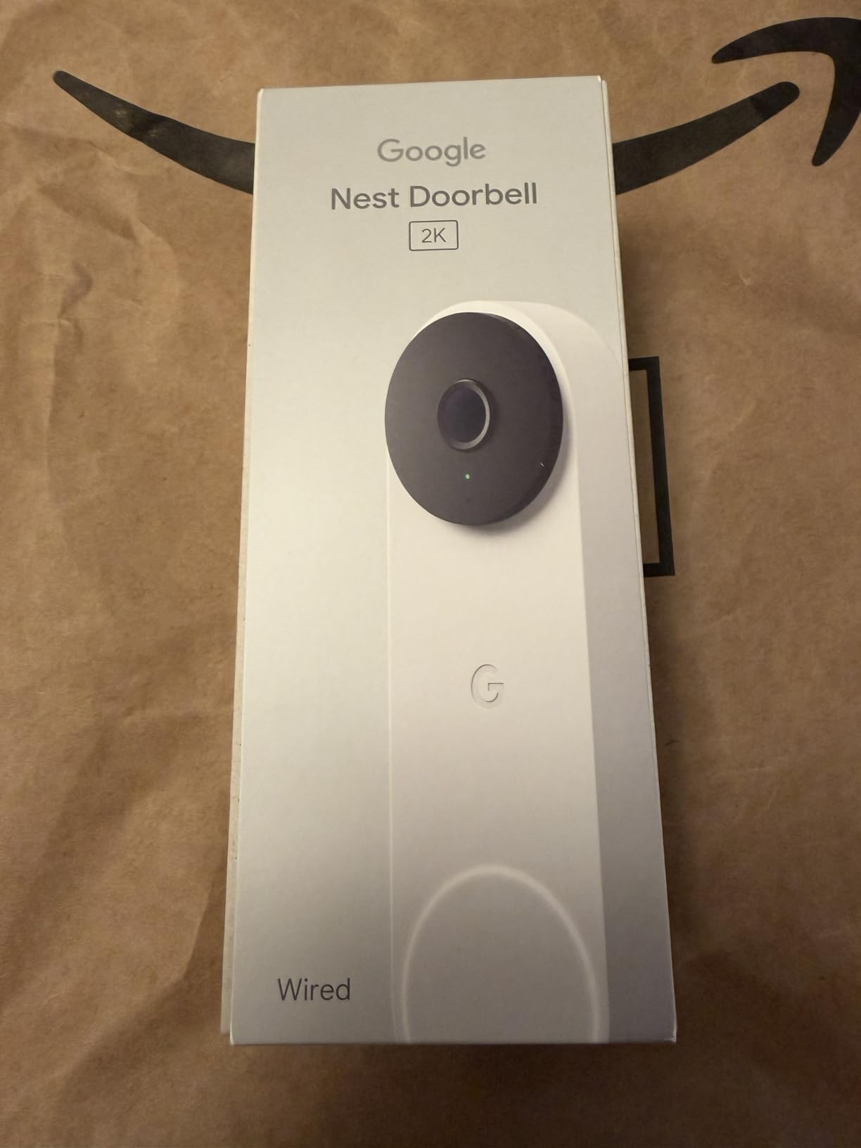 Google Nest Doorbell (Wired, 3rd Gen) - 2K Video and Gemini, Live View, Night Vision, 2-Way Audio - Works with Google Home - 2025 Model - Snow customer photo 1