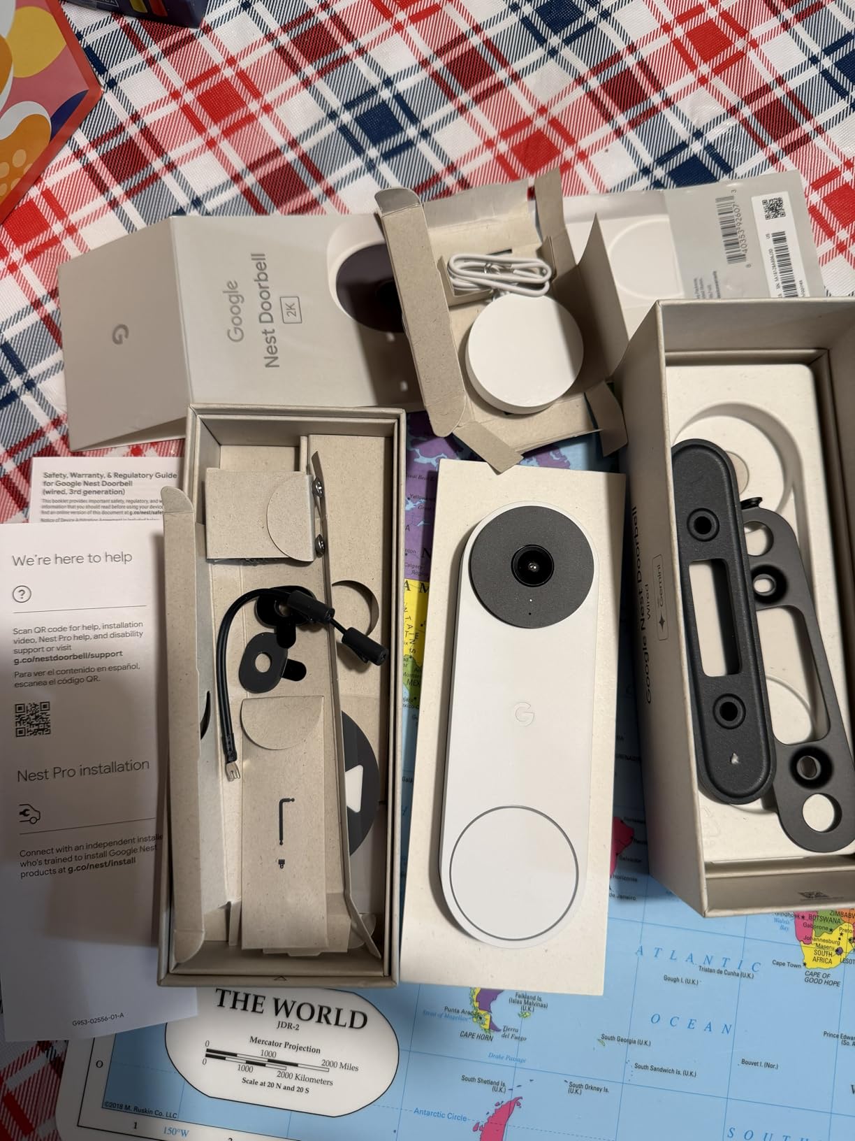Google Nest Doorbell (Wired, 3rd Gen) - 2K Video and Gemini, Live View, Night Vision, 2-Way Audio - Works with Google Home - 2025 Model - Snow customer photo 2