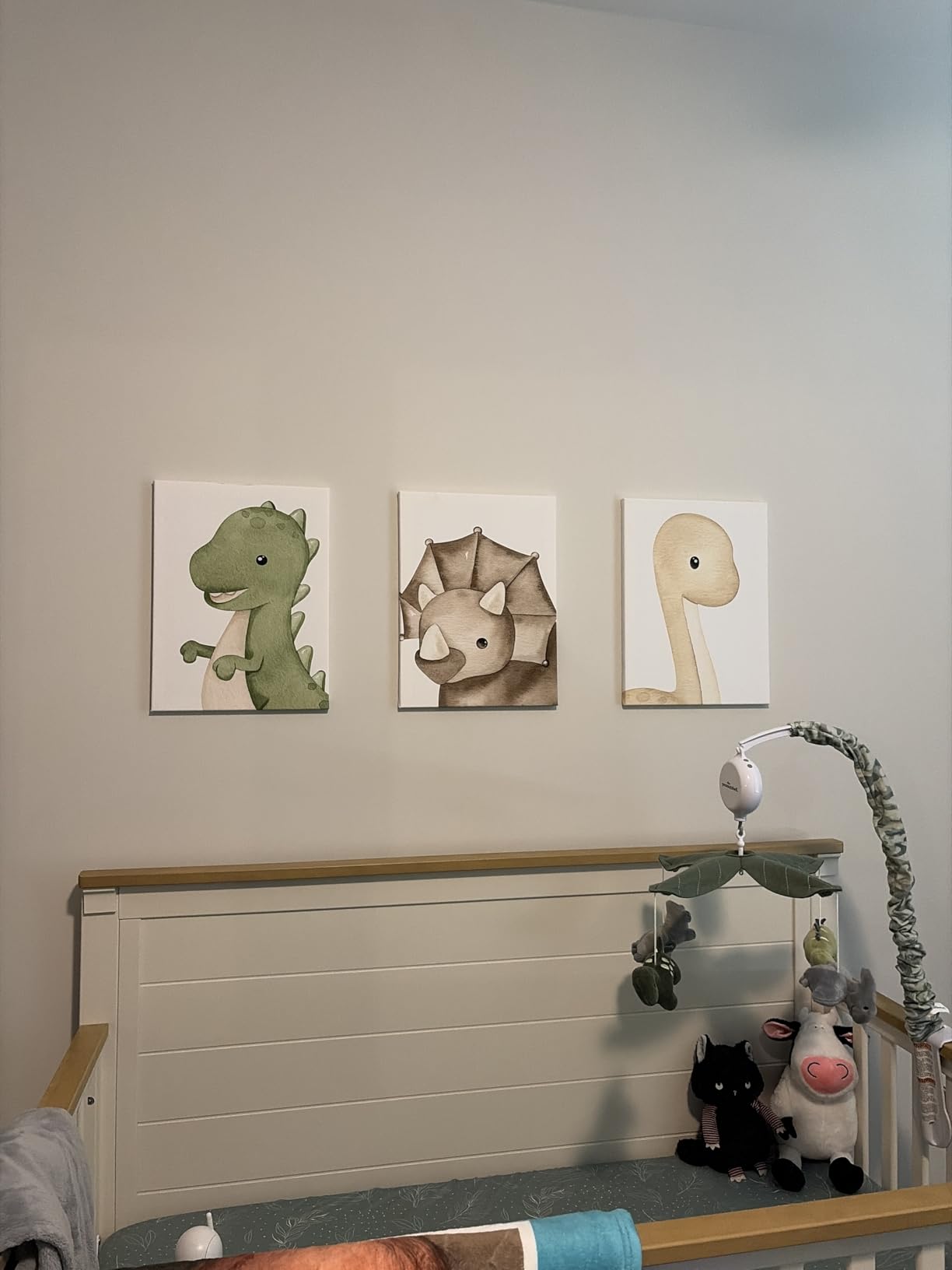 Animal Wall Art Pictures Baby Nursery Canvas Wall Art Decor Safari Animal Prints Jungle kids Wall Art Woodland Nursery Wall Decor Giraffe Jungle Poster for Room 12x16 Inch Wood Framed Set of 3 customer photo 1