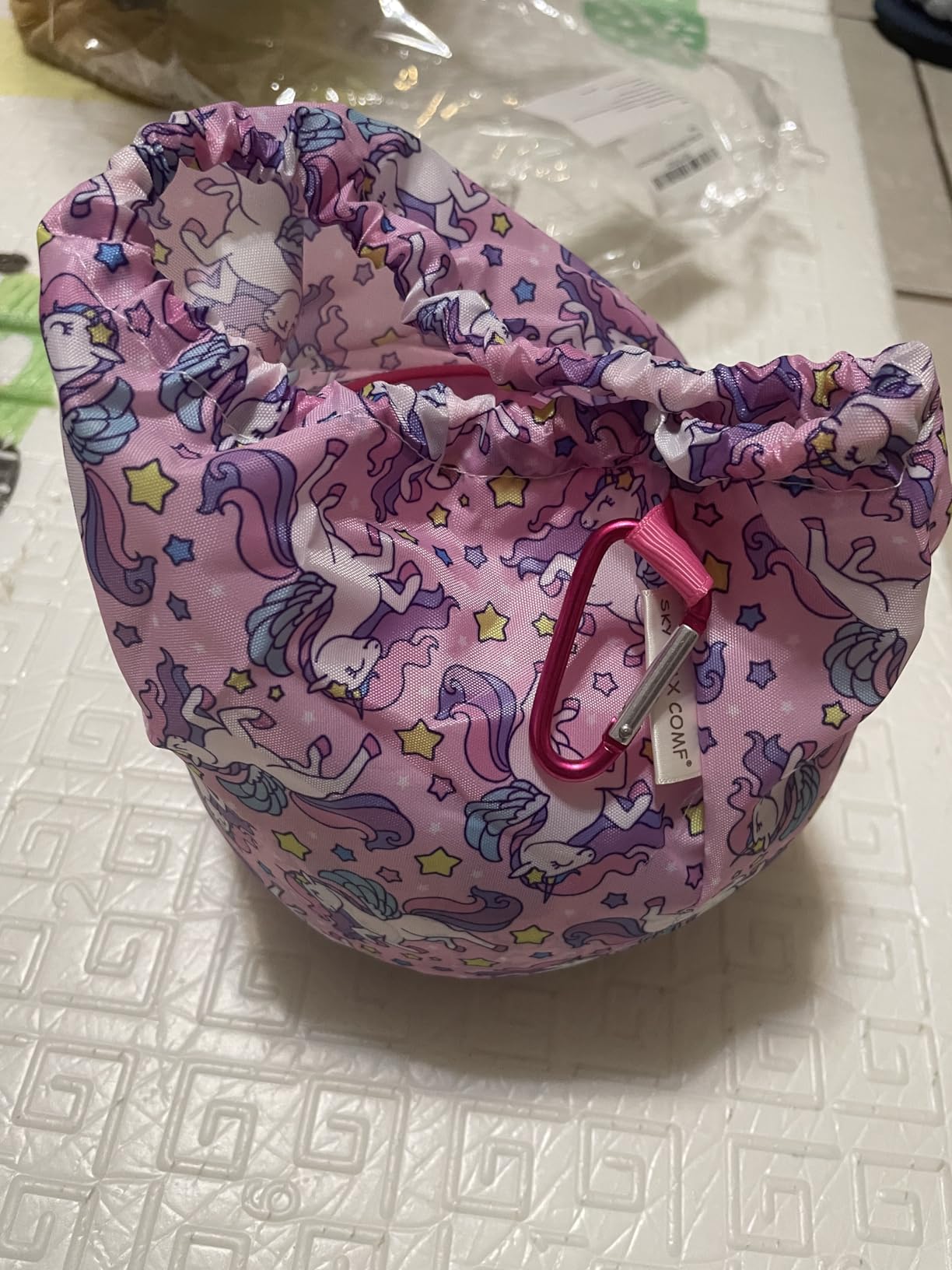 SKYTRAX Certified Kids Safe Memory Foam Travel Neck Pillows for Kids and Toddlers, Cute Cartoon Design, Car Seat & Airplane Head Neck Support, Adjustable Snap Buttons, Washable Soft Cover (Unicorn) customer photo 2