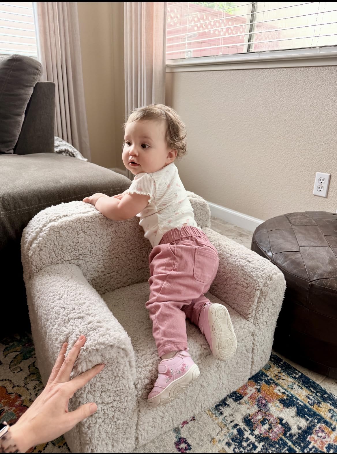 Pterying Toddler & Kids Chair Comfy for 1-3 Years Old, Light Grey customer photo 1