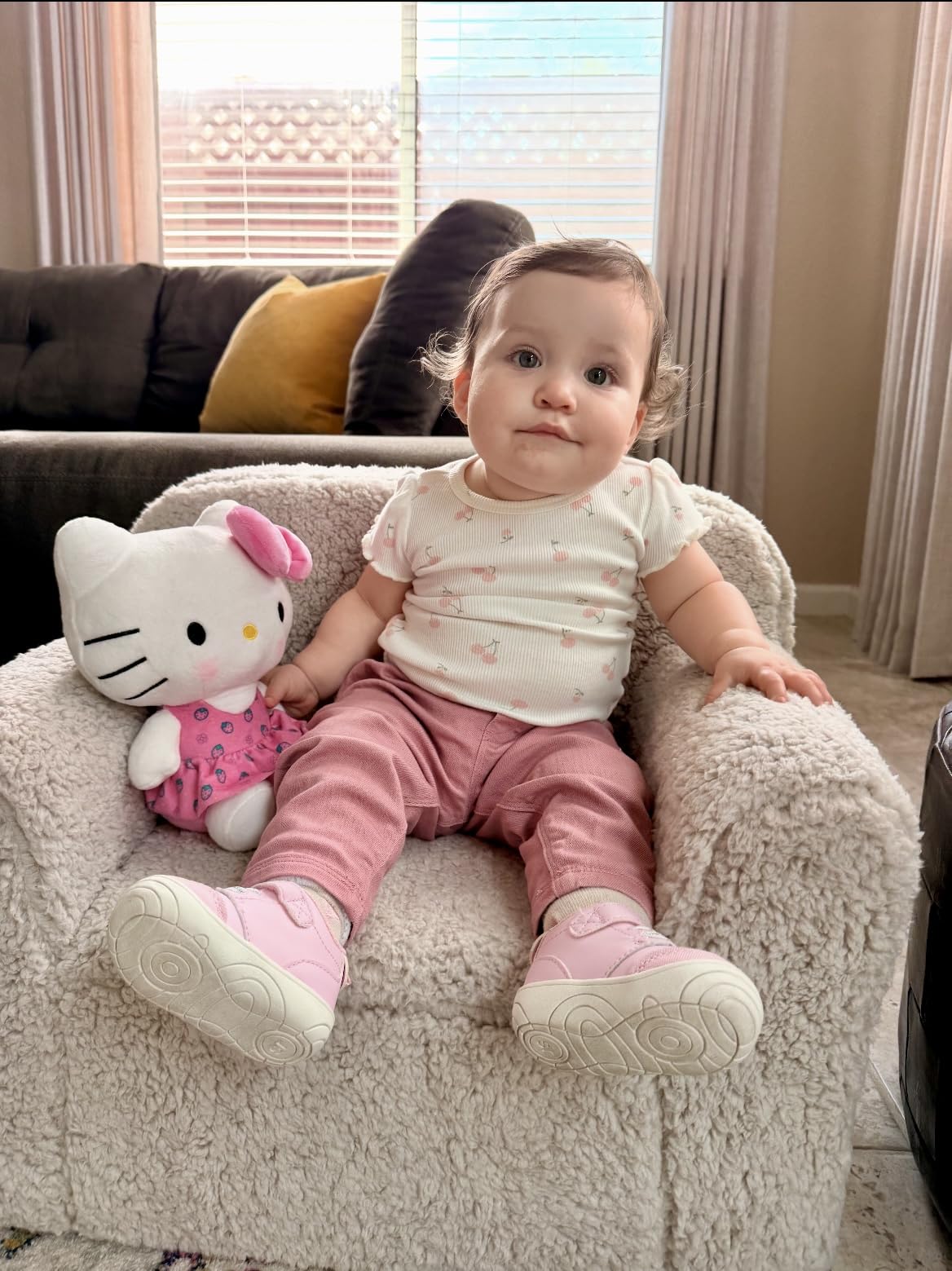 Pterying Toddler & Kids Chair Comfy for 1-3 Years Old, Light Grey customer photo 2