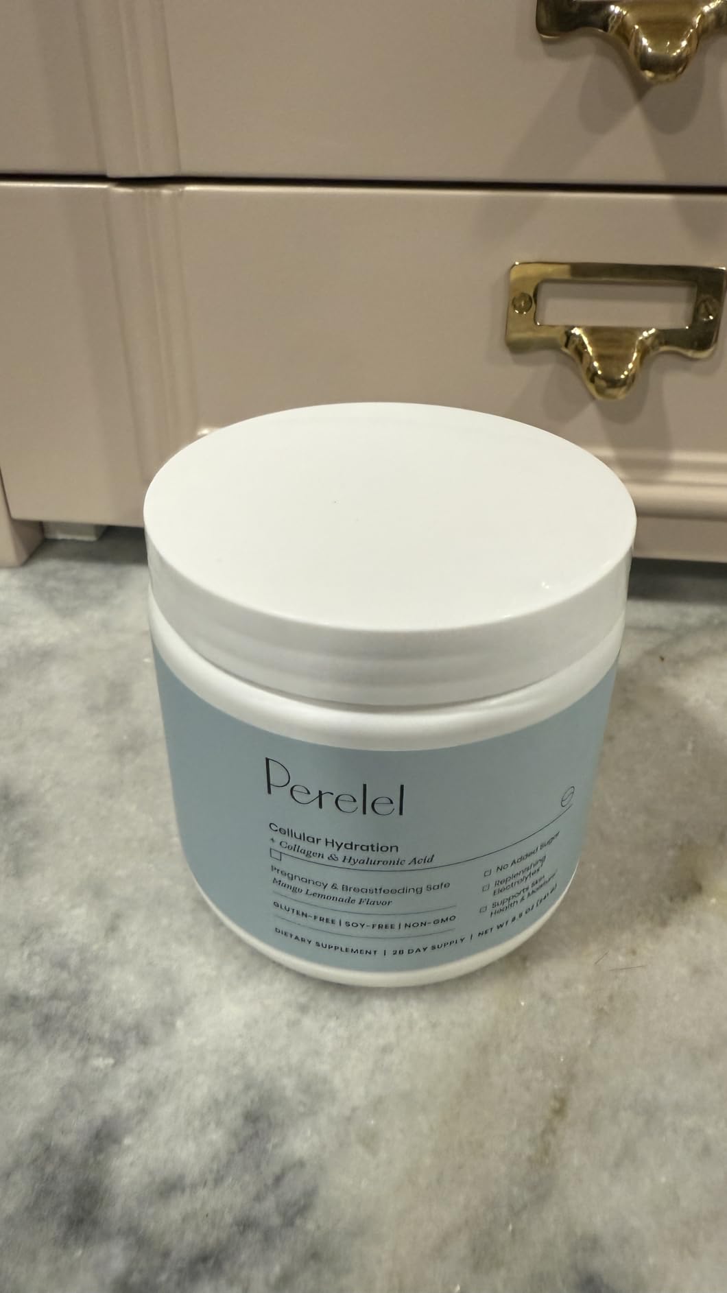 Hydration Powder, Electrolyte Supplement with Collagen & Hyaluronic Acid, Mango Lemonade Flavor, Soy & Gluten Free, Non GMO, No Added Sugar, 7 Servings customer photo 1