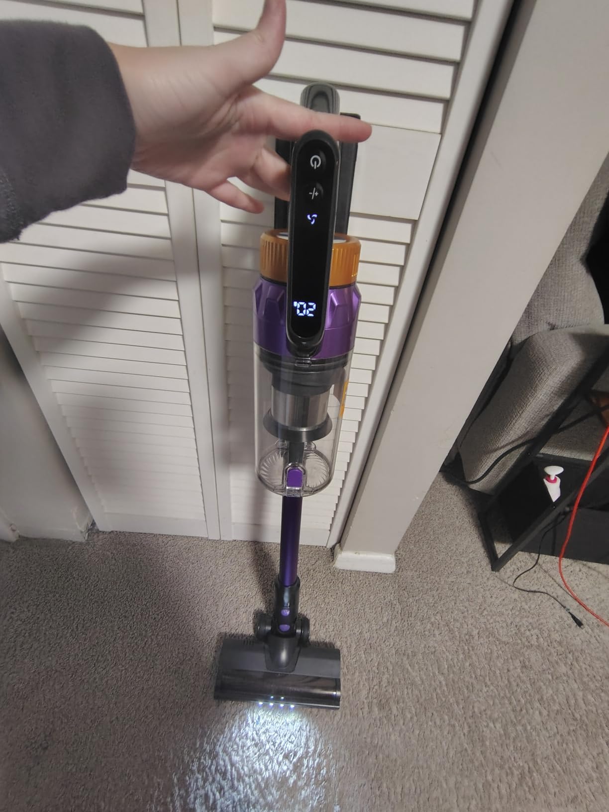 Cordless Vacuum Cleaner for Home, 580W/48KPa Powerful Suction, 65 Min Runtime, Lightweight Stick Vacuum with Touch Screen & Wall Mount, Handheld Vacuum for Pet Hair, Carpet & Hard Floors customer photo 1