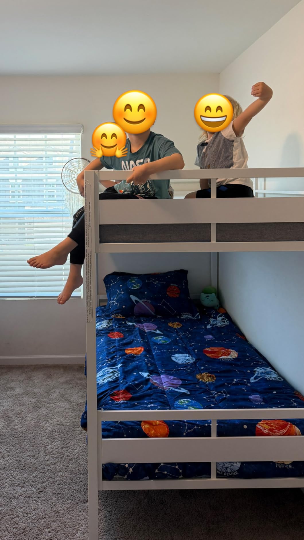 Bunk Bed Twin Over Twin, Heavy Duty Metal Bunkbeds with Full-Length Guardrail, Space-Saving Steel Bed for Kids & Adults, No Box Spring Required, Black customer photo 2
